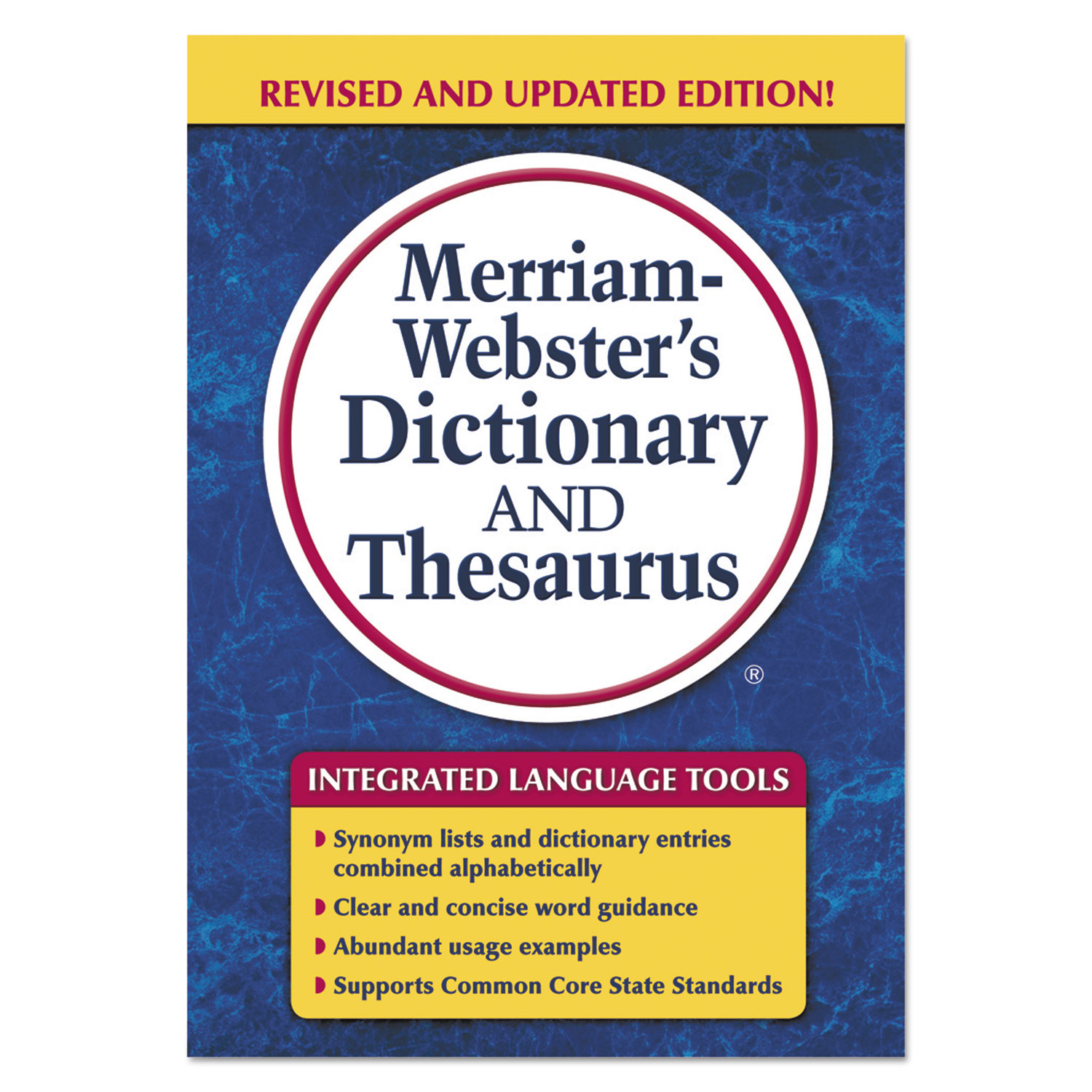  Merriam Webster MER732-6 Merriam-Webster's Dictionary and Thesaurus, 992 Pages (MER7326) 