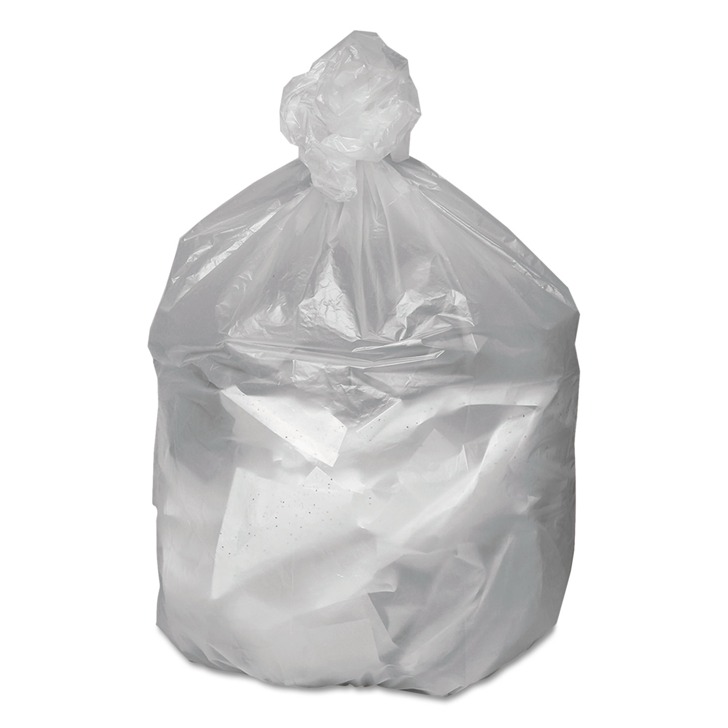 High Density Waste Can Liners, 40-45gal, 10 Microns, 40x46, Natural, 250/Carton