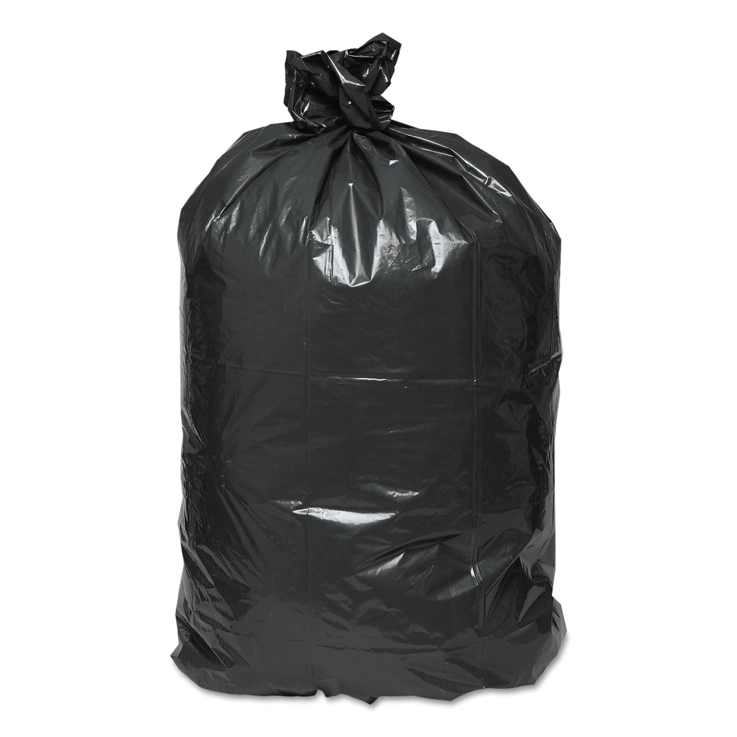 Recycled Can Liners, 55-60gal, 2mil, 38 x 58, Black, 100/Carton