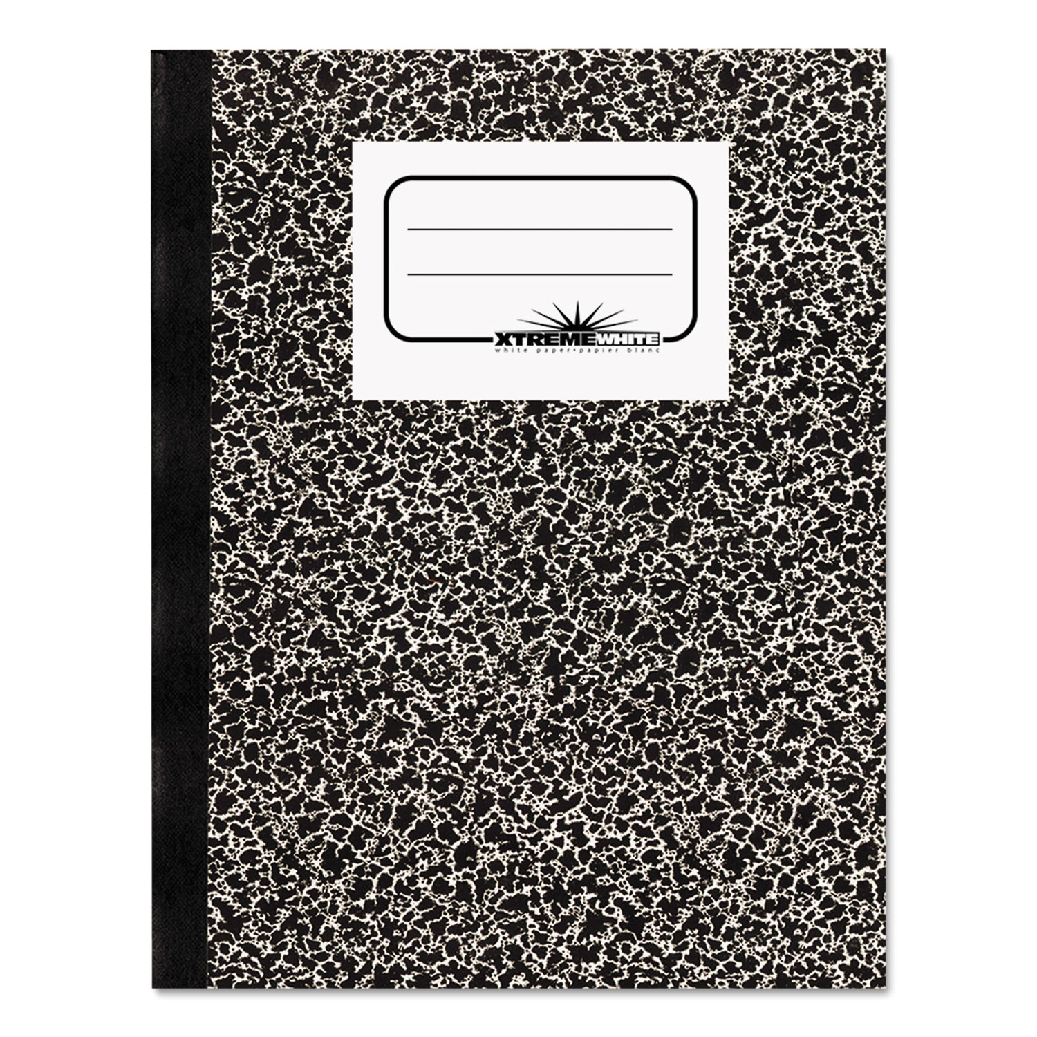  National 43460 Composition Notebook, Wide/Legal Rule, Black Marble Cover, 10 x 7.88, 80 Sheets (RED43460) 