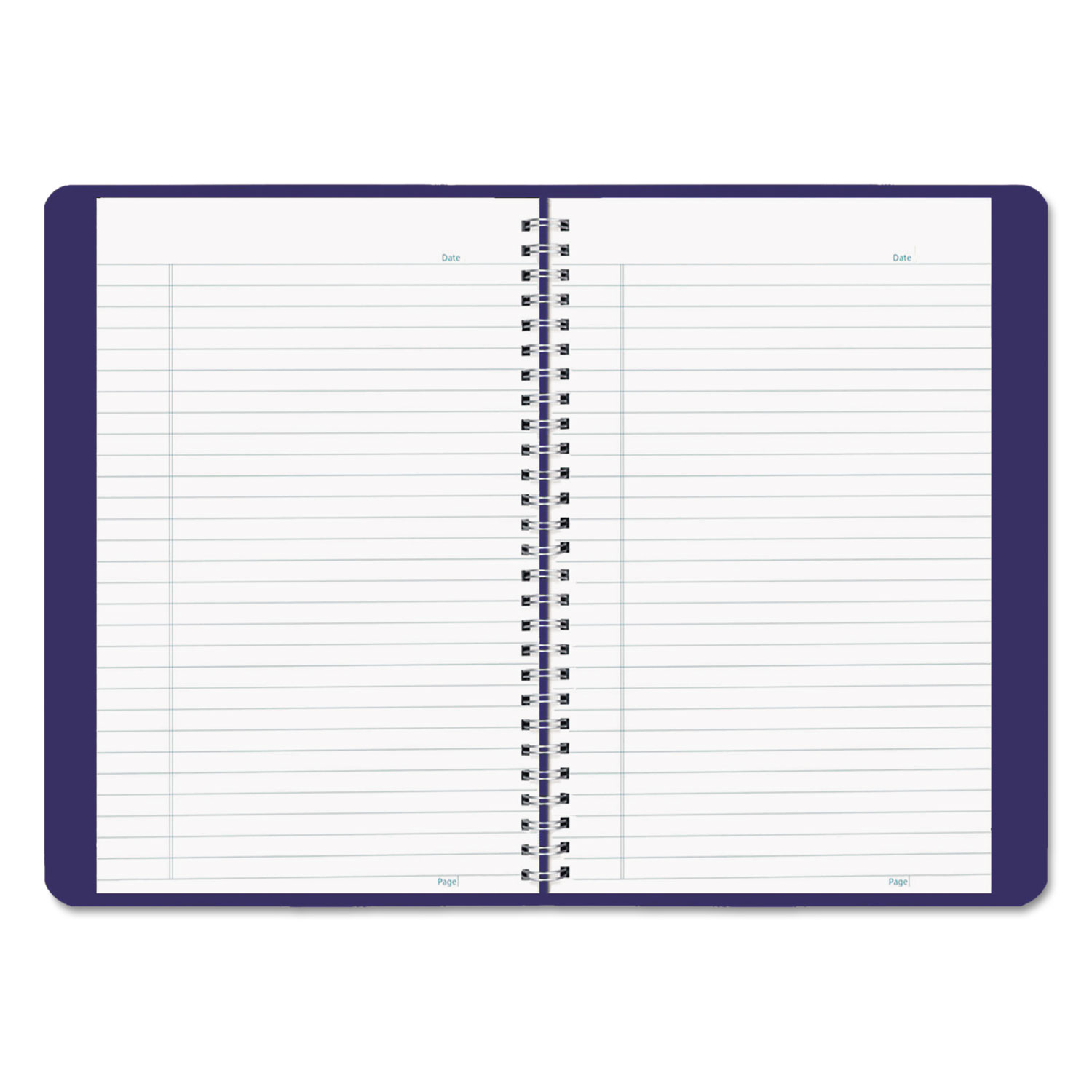 Poly Cover Notebook, 9 3/8 x 6, Ruled, Twin Wire Binding, Blue Cover, 80 Sheets