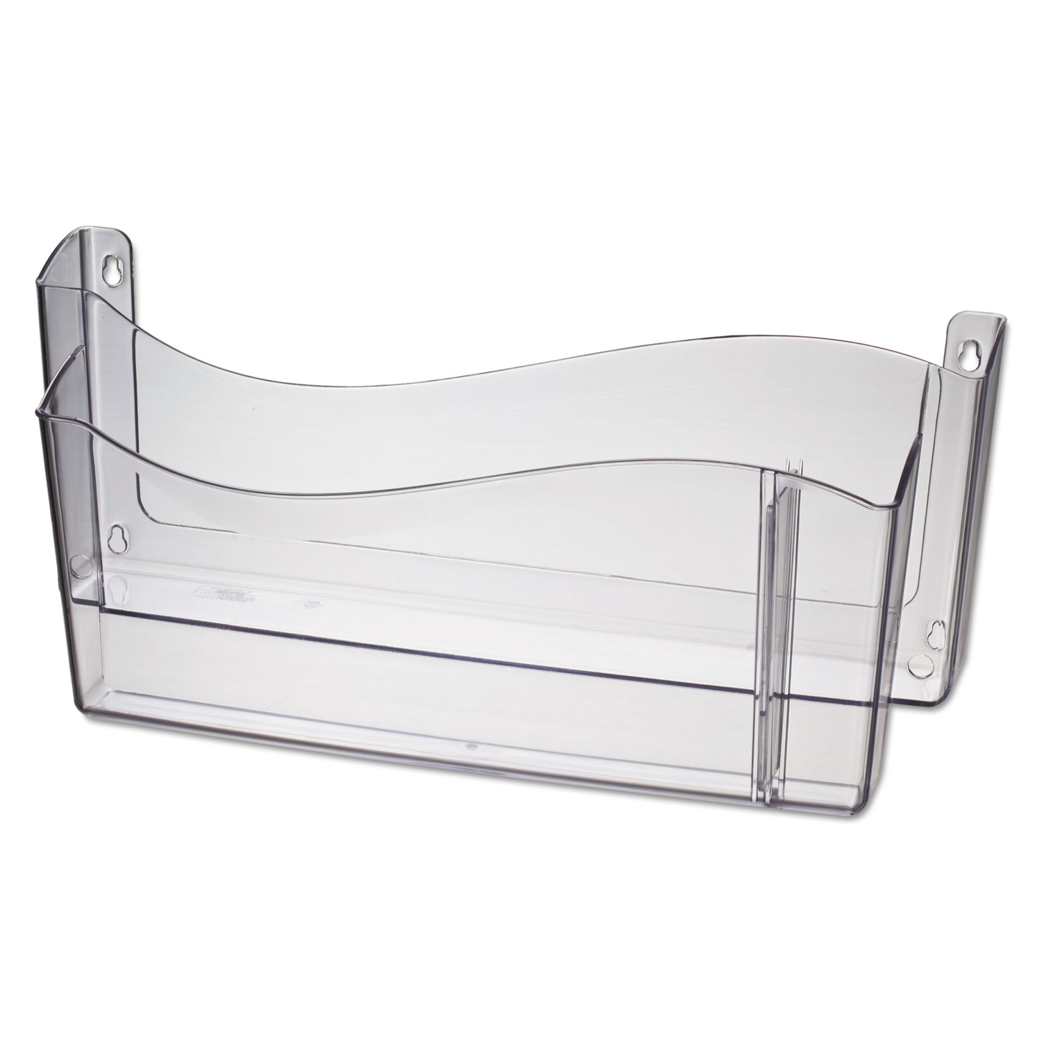 Unbreakable 4-in-1 Wall File, Two Pockets, Plastic, Clear