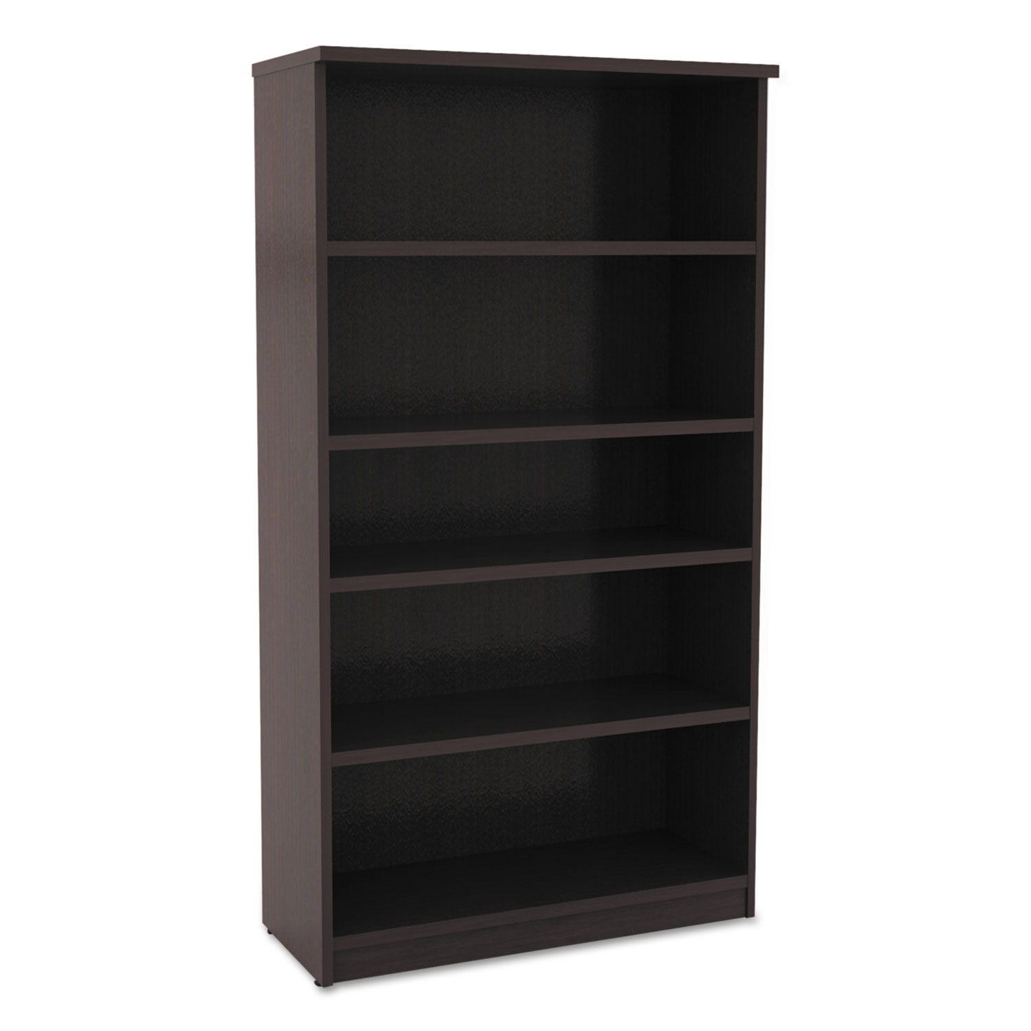 Alera Valencia Series Bookcase, Five-Shelf, 31 3/4w x 14d x 65h, Espresso