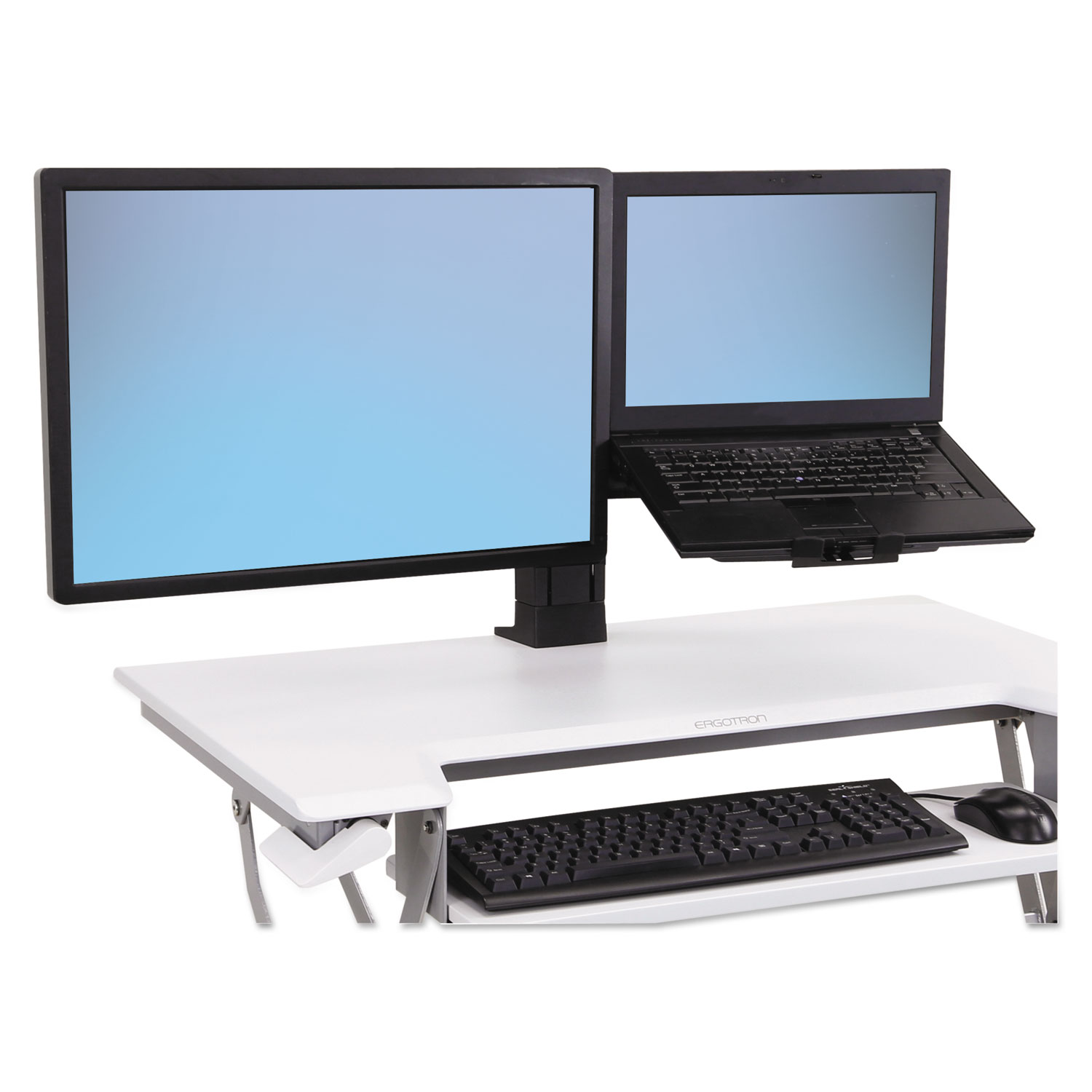  WorkFit by Ergotron 97-907 WorkFit-T and WorkFit-PD Conversion Kit, LCD and Laptop Kit, 30.5w x 5.75d x 17.38h, Black (ERG97907) 