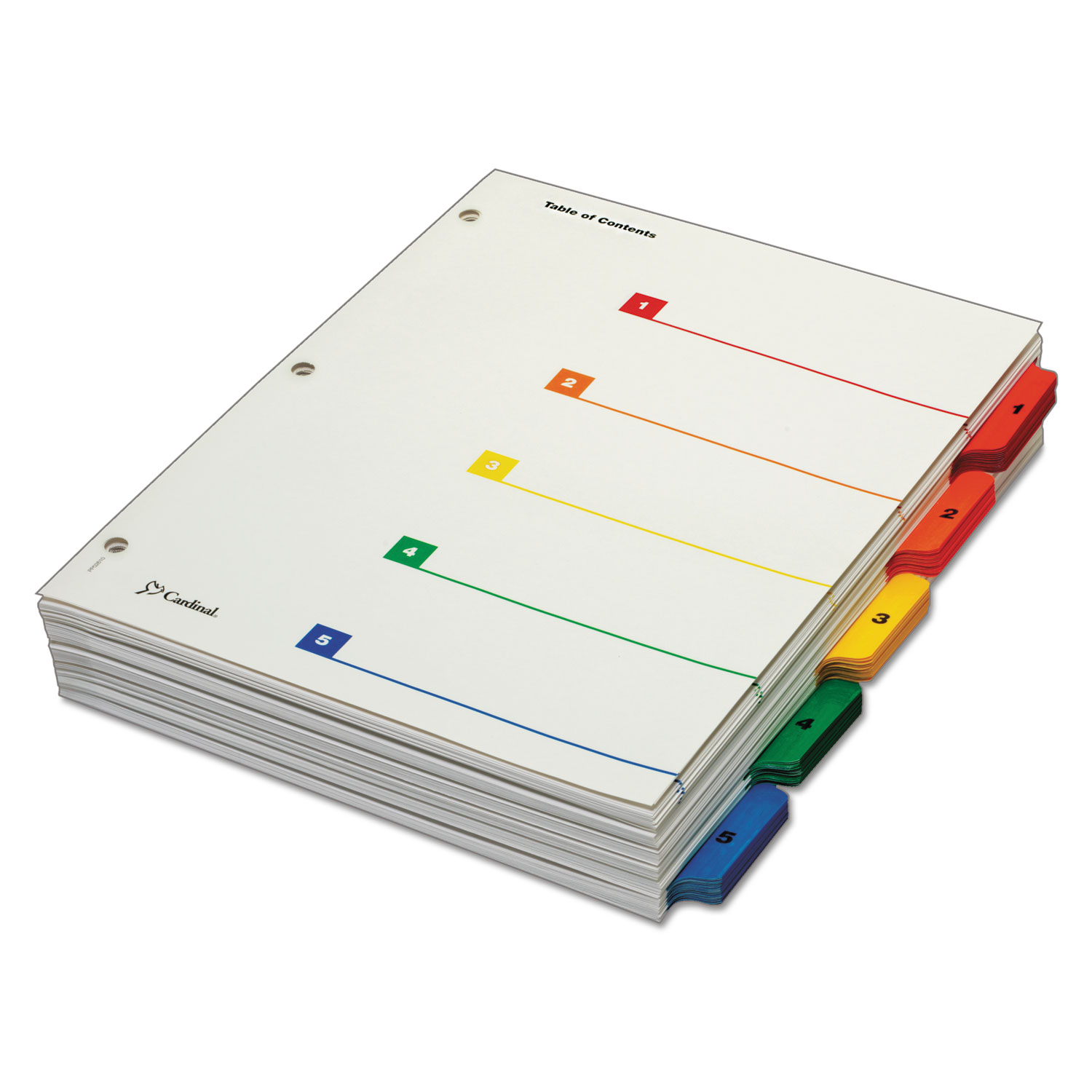 QuickStep OneStep Bulk Index System, Title: 1-5, Letter, Multicolor, 24 Sets/Box