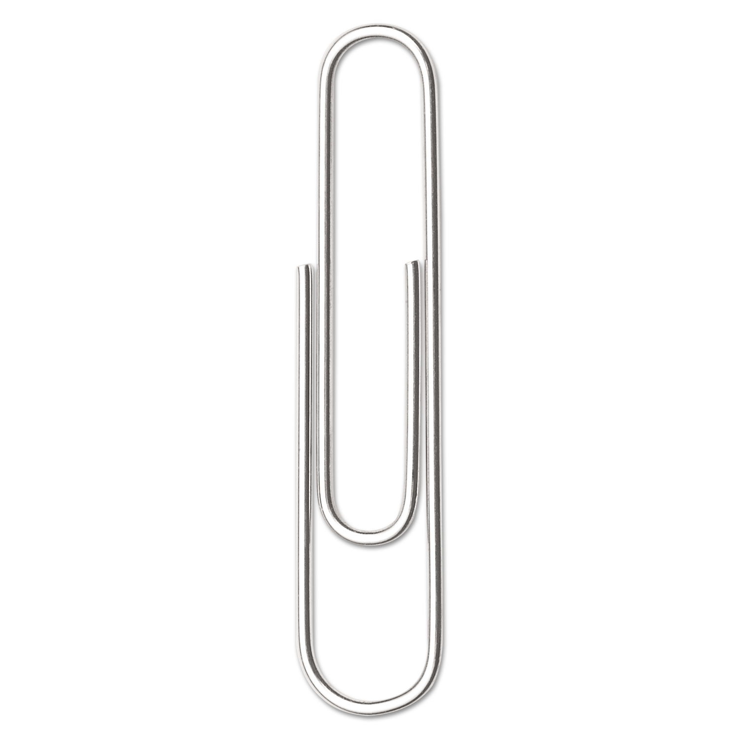 Smooth Standard Paper Clip, #1, Silver, 100/Box, 10 Boxes/Pack