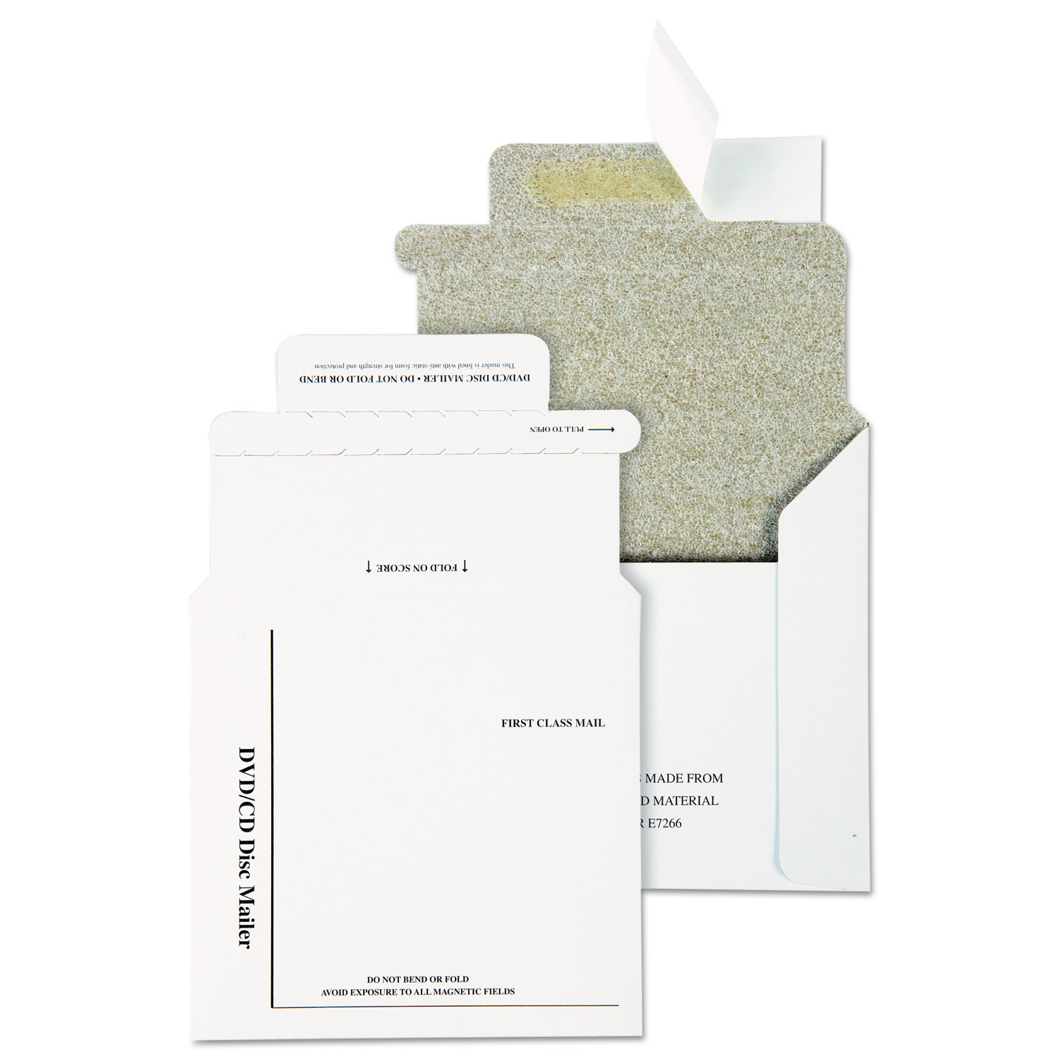 Foam Lined Multimedia Mailer, 5 x 5, White, 25/Box