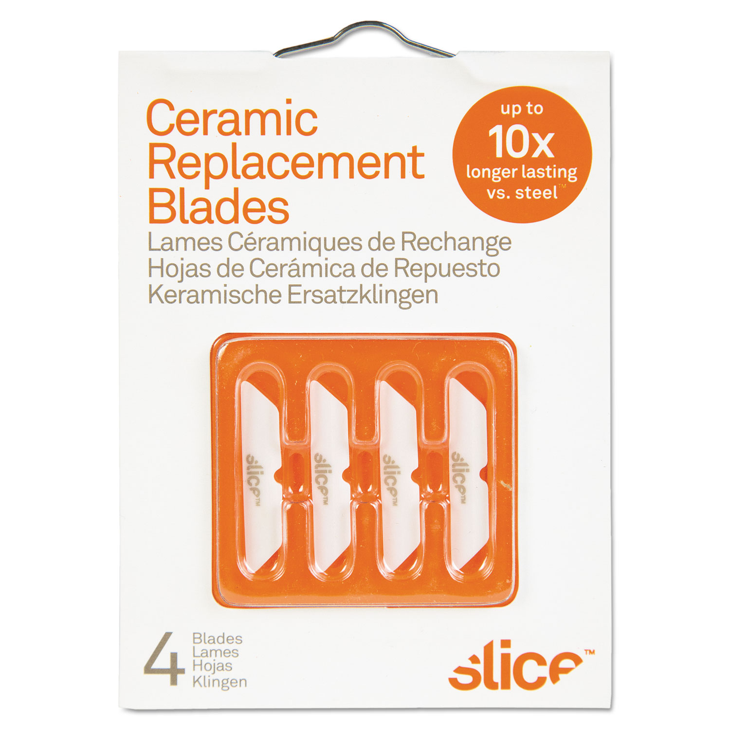 Slice Replacement Blades, 1 1/4 x 1/4, #S2, White, 4/Pack