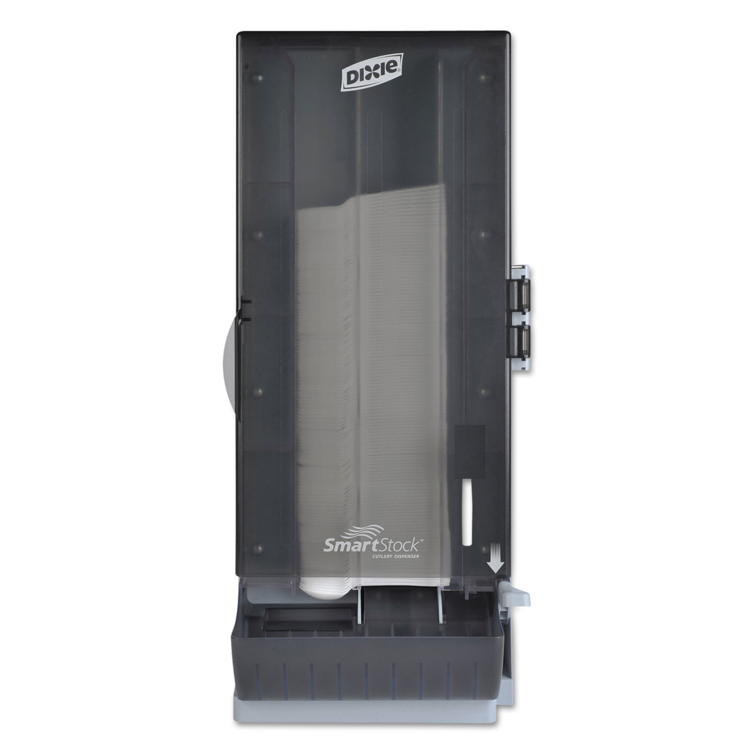  Dixie SSSPD120 SmartStock Utensil Dispenser, Spoon, 10 x 8.78 x 24.75, Smoke (DXESSSPD120) 