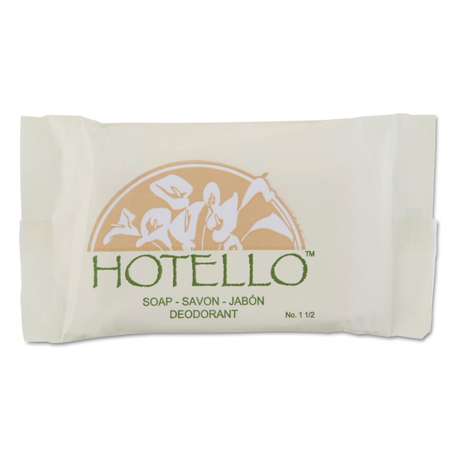  Hotello 300150 Bar Soap, # 1 1/2 , Individually Wrapped, 500/Carton (DIA300150A) 