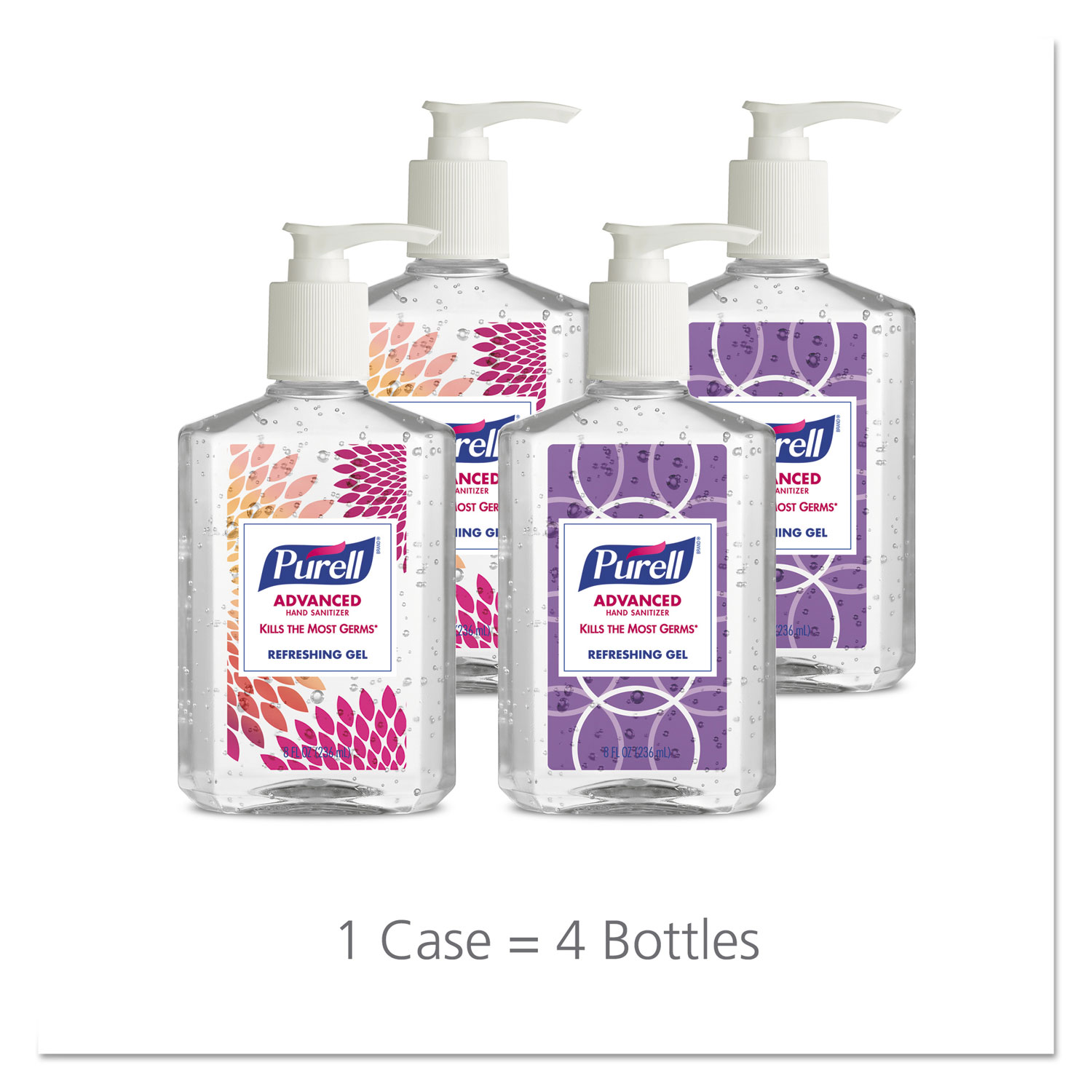  PURELL 9652-06-ECDECO Advanced Hand Sanitizer Refreshing Gel, Clean Scent, 8 oz Pump Bottle 24/Carton (GOJ965206ECDECO) 