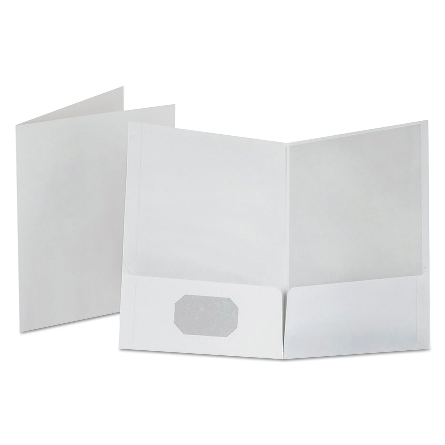  Oxford 53404EE Linen Finish Twin Pocket Folders, Letter, White, 25/Box (OXF53404) 