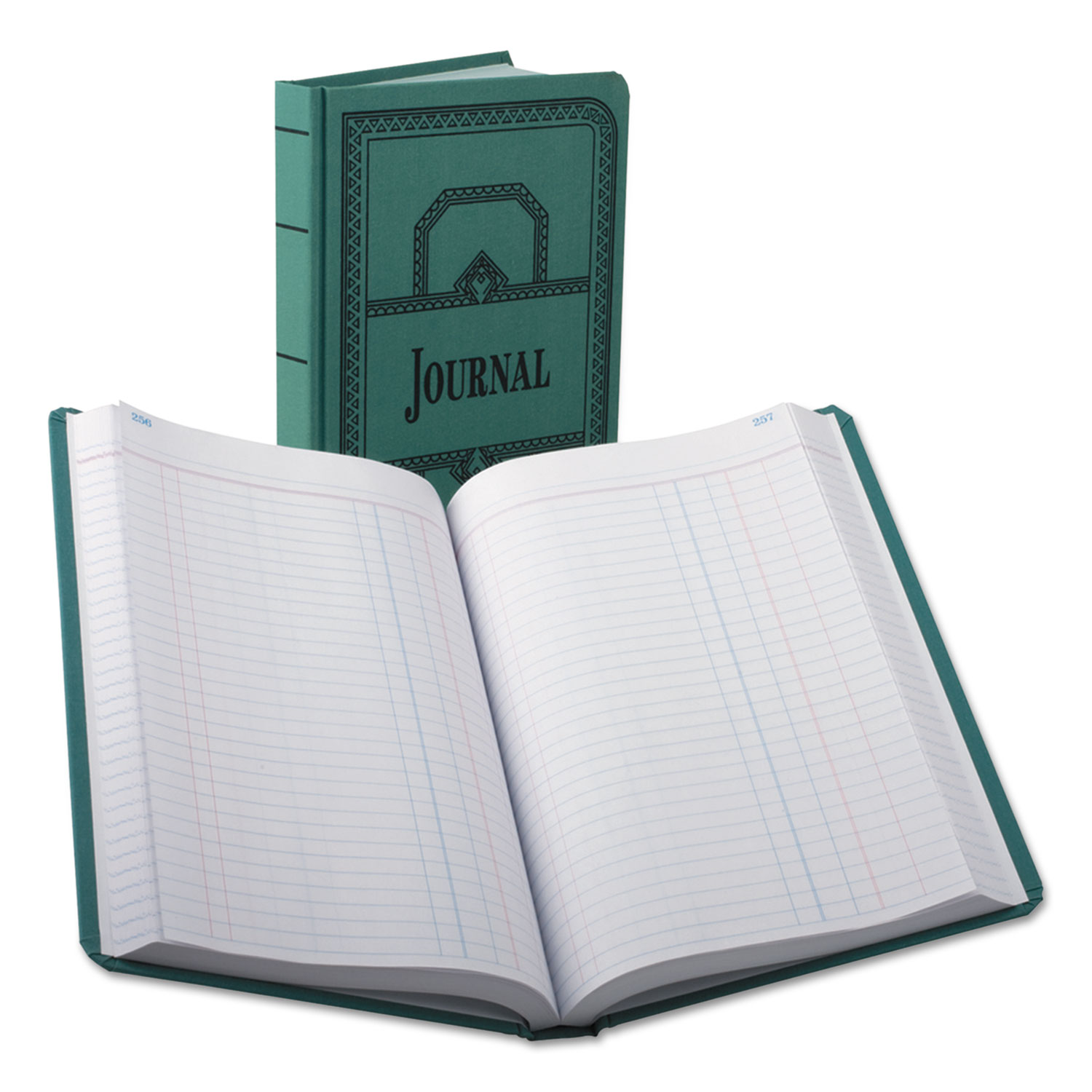  Boorum & Pease 66-500-J Record/Account Book, Journal Rule, Blue, 500 Pages, 12 1/8 x 7 5/8 (BOR66500J) 