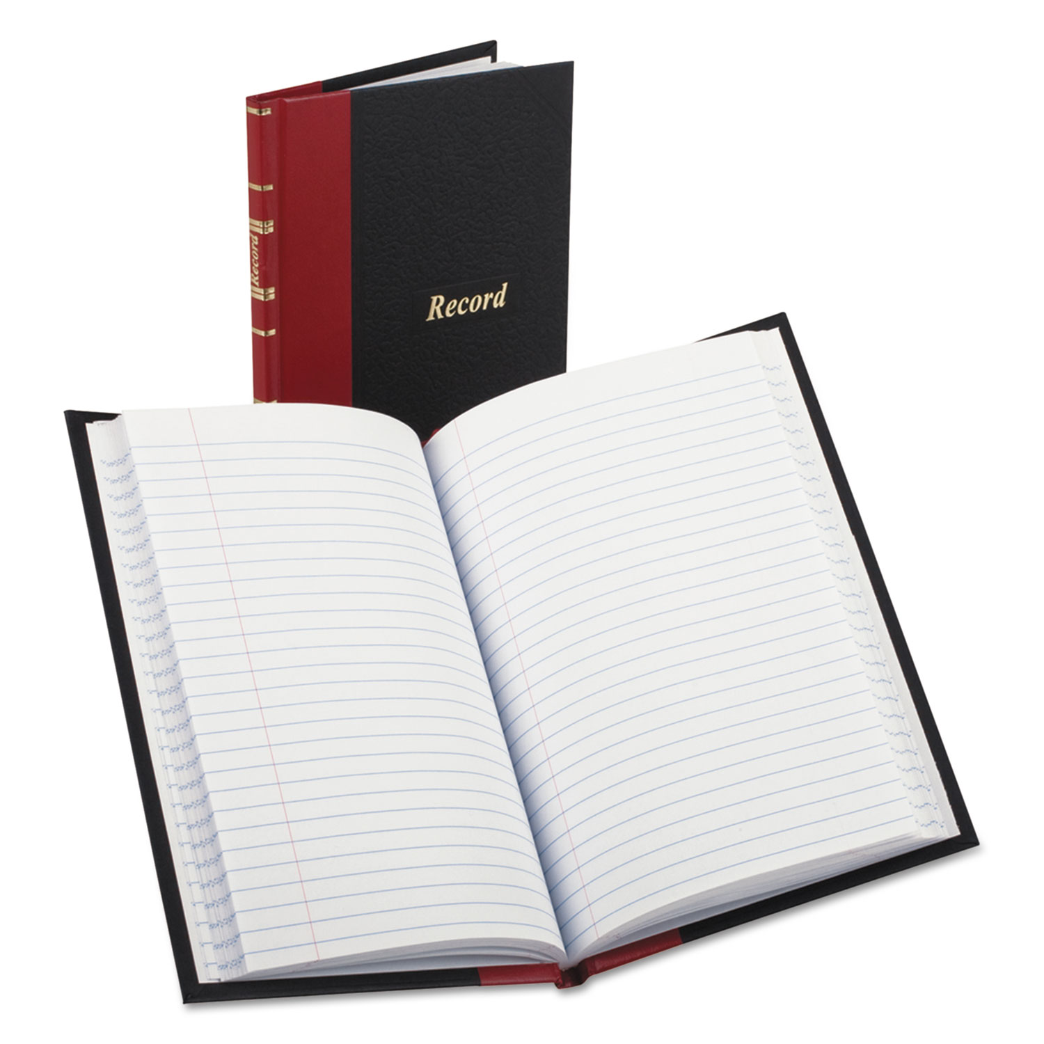  Boorum & Pease 96304EE Record/Account Book, Black/Red Cover, 144 Pages, 5 1/4 x 7 7/8 (BOR96304) 