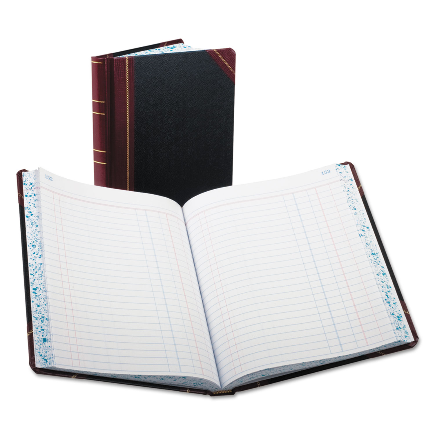  Boorum & Pease 38-300-J Record/Account Book, Journal Rule, Black/Red, 300 Pages, 9 5/8 x 7 5/8 (BOR38300J) 