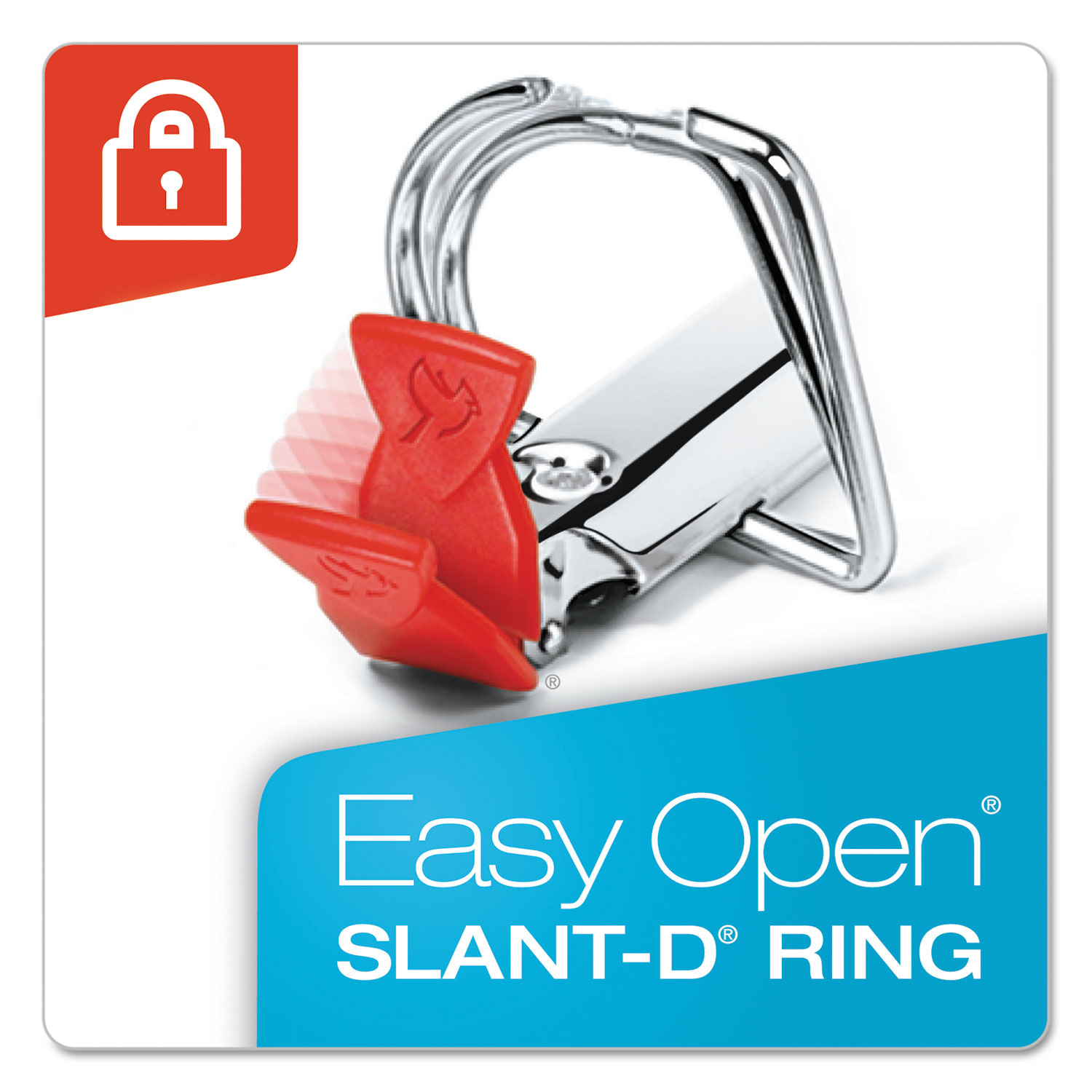 Premier Easy Open ClearVue Locking Slant-D Ring Binder, 3 Rings, 3