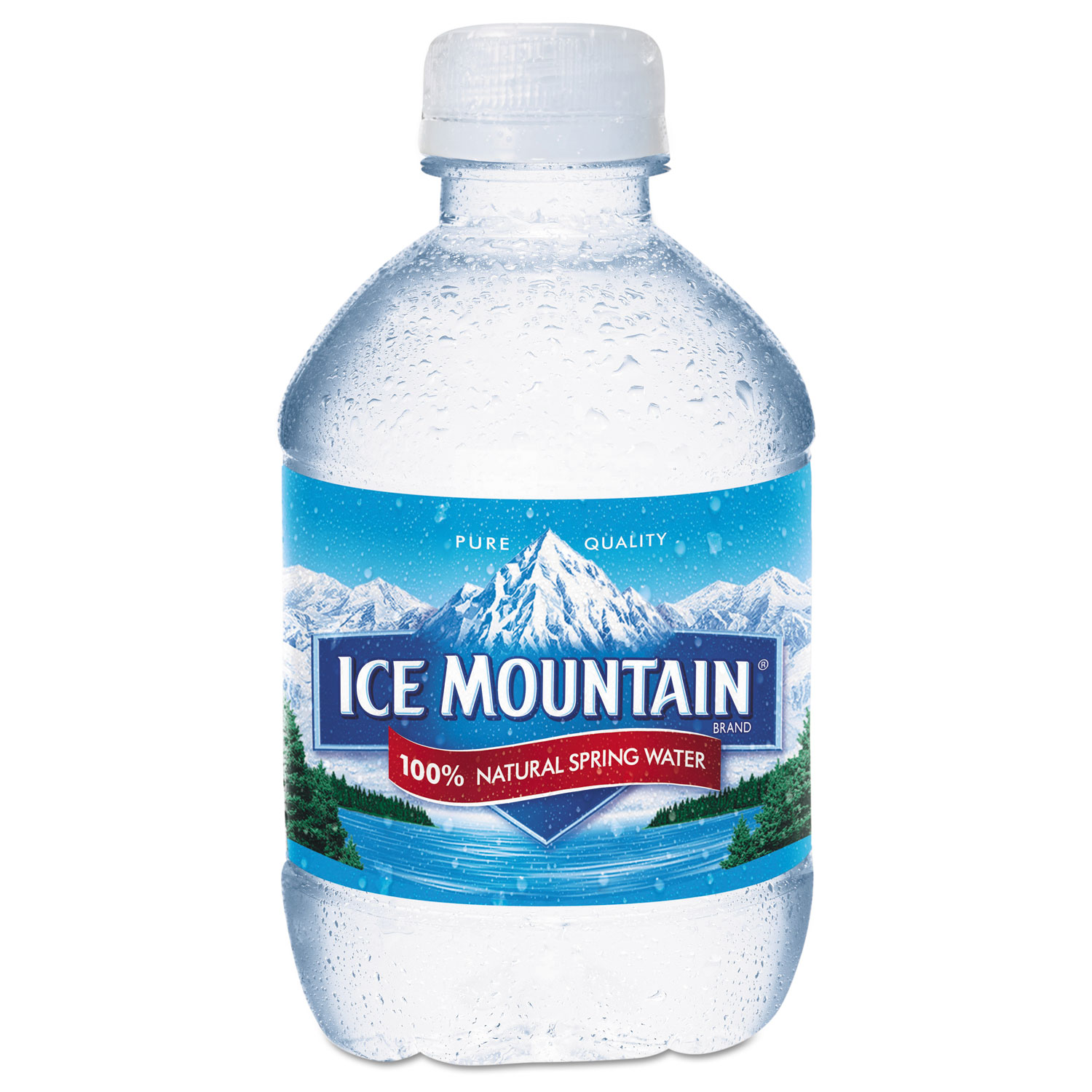  Ice Mountain 621099 Natural Spring Water, 8 oz Bottle, 48/Carton (NLE967705) 