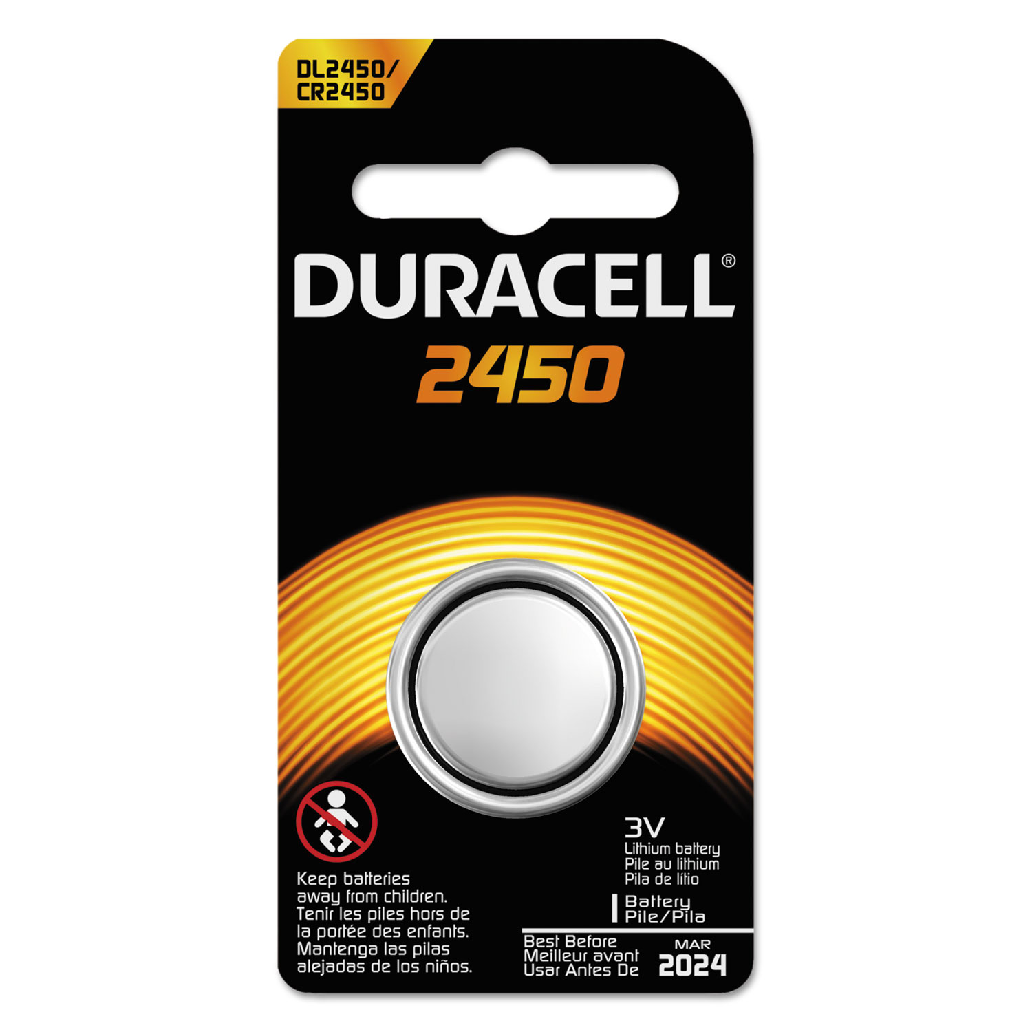 Button Cell Lithium Battery, #2450, 36/Carton