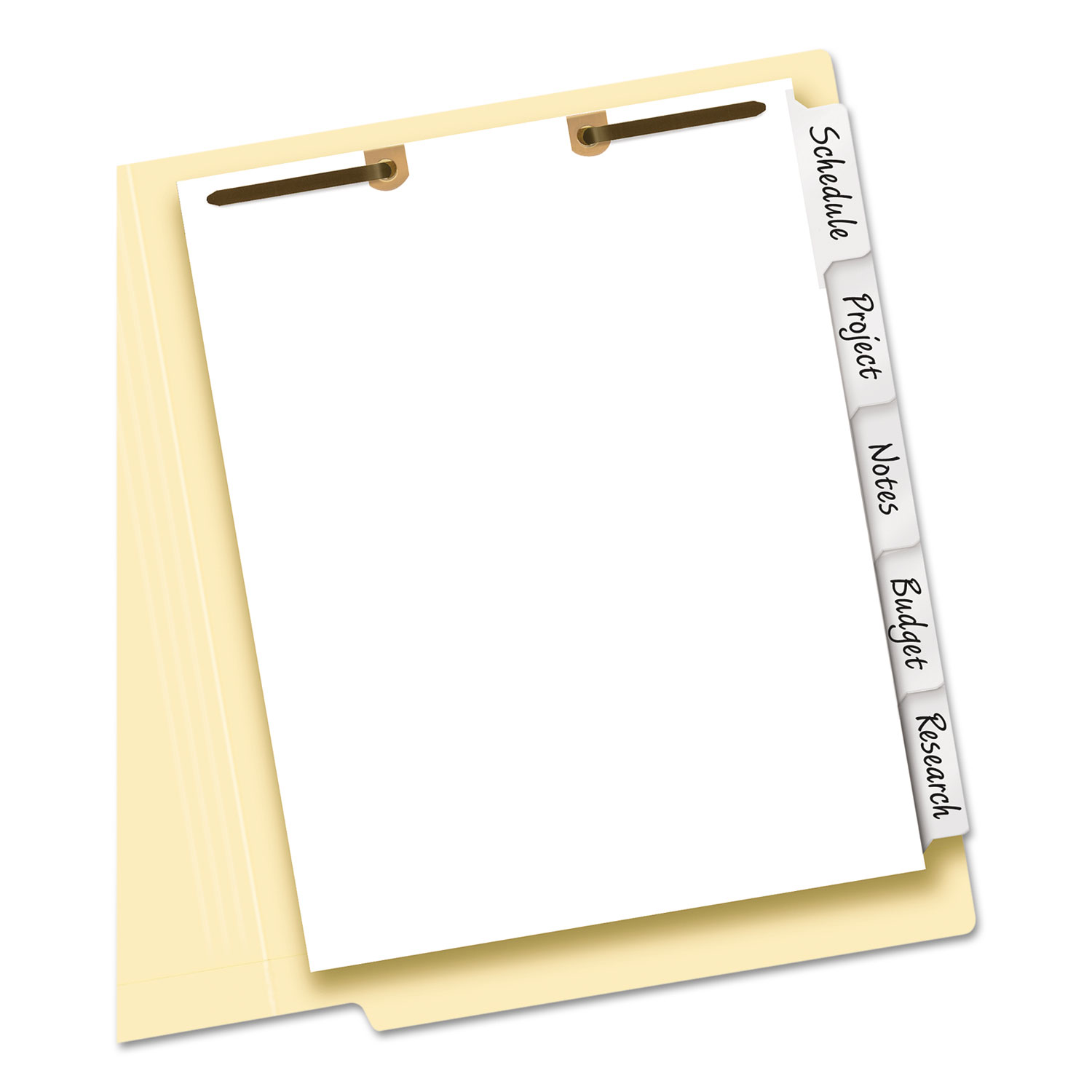  Avery 13160 Write & Erase Tab Dividers for Classification Folders, 5-Tab, Side Tab, Letter (AVE13160) 