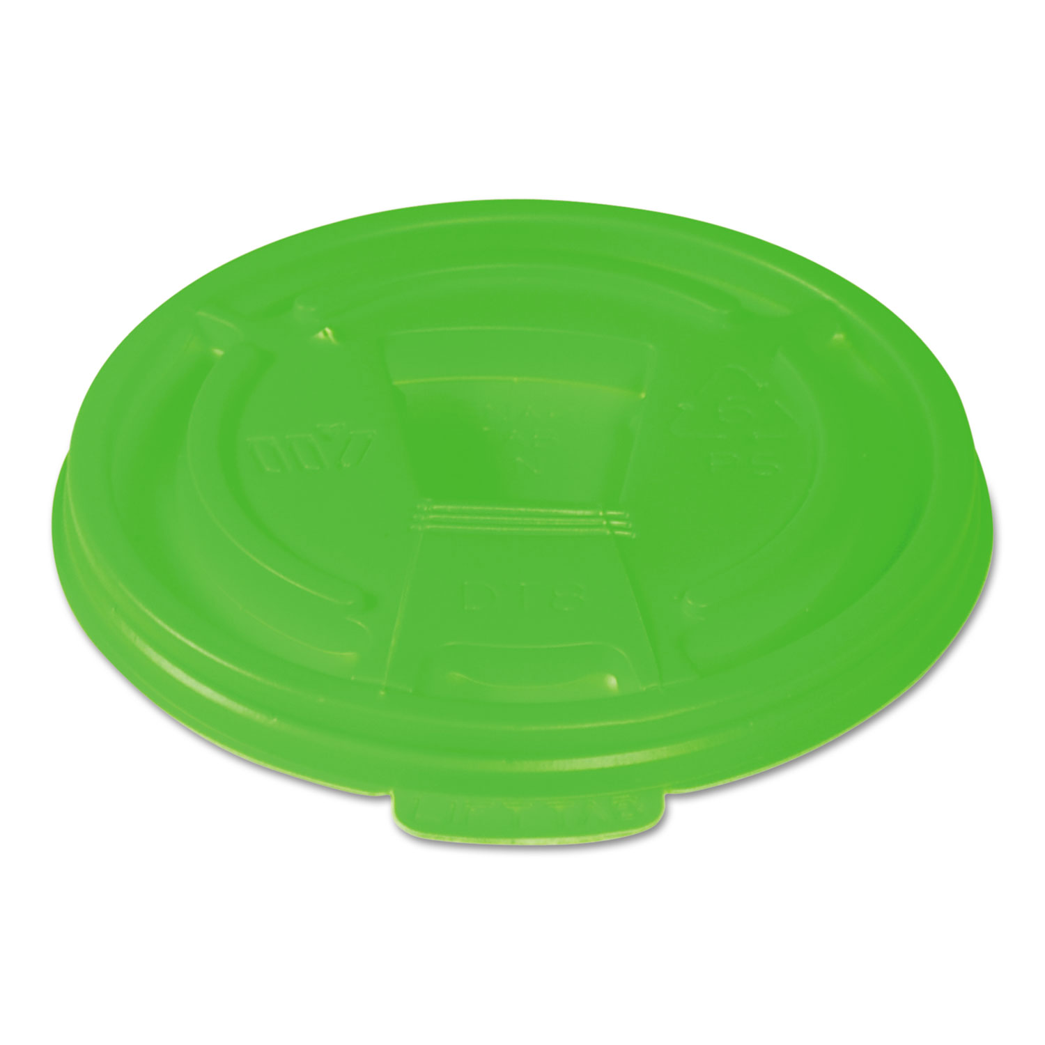 Vio Biodegradable Lids f/8 oz Cups, Green, 1000/Carton