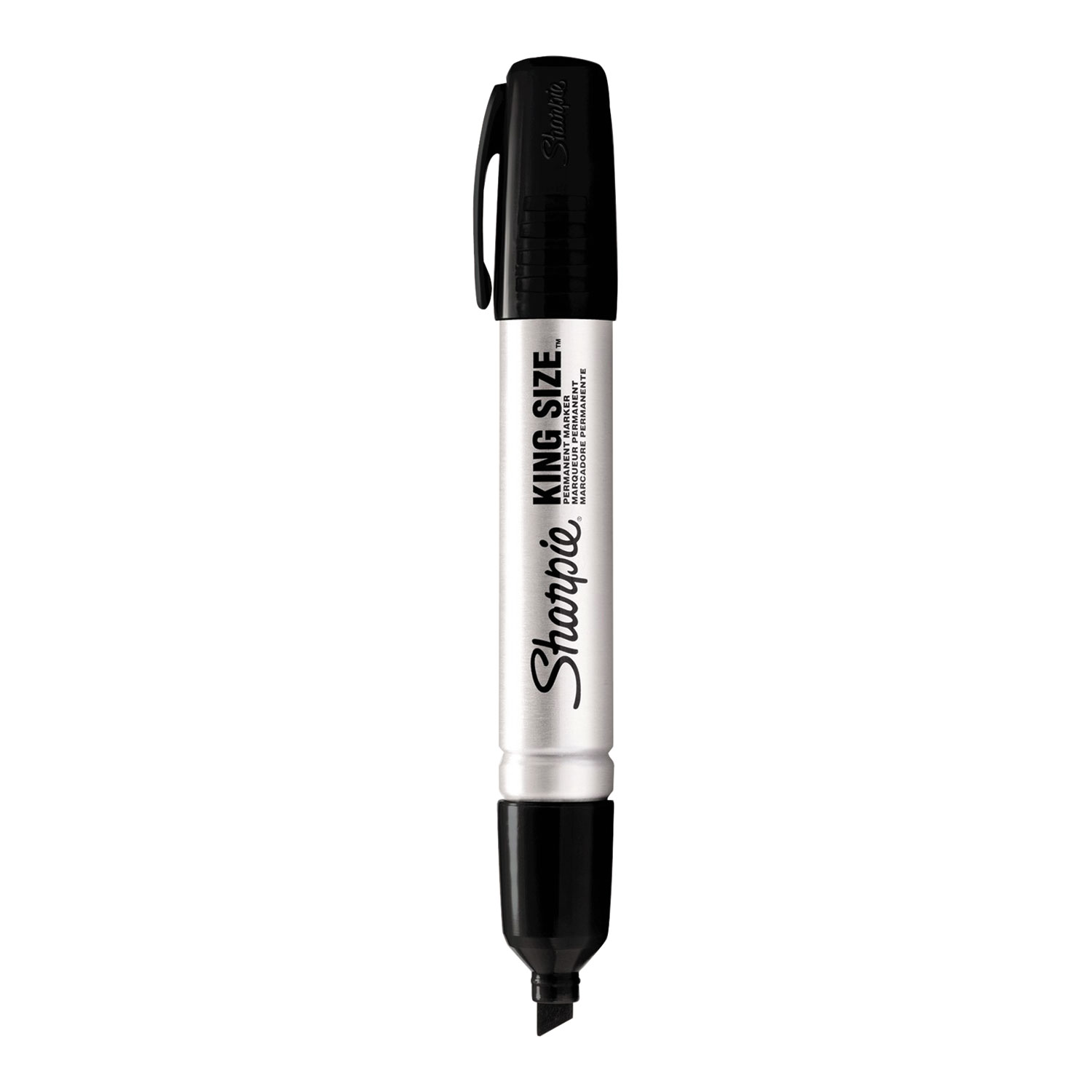  Sharpie 15001 King Size Permanent Marker, Broad Chisel Tip, Black, Dozen (SAN15001) 