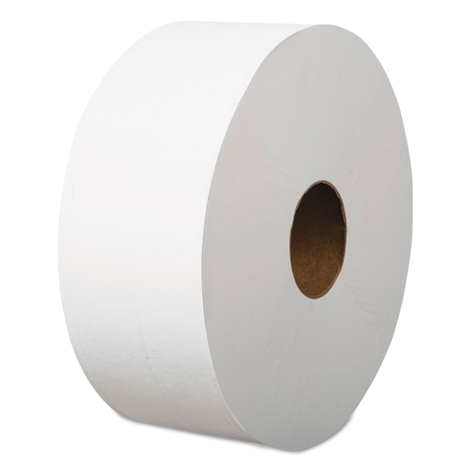 Jumbo Roll Bathroom Tissue, 1-Ply, White, 3.4 x 1200 ft, 12 Rolls/Carton