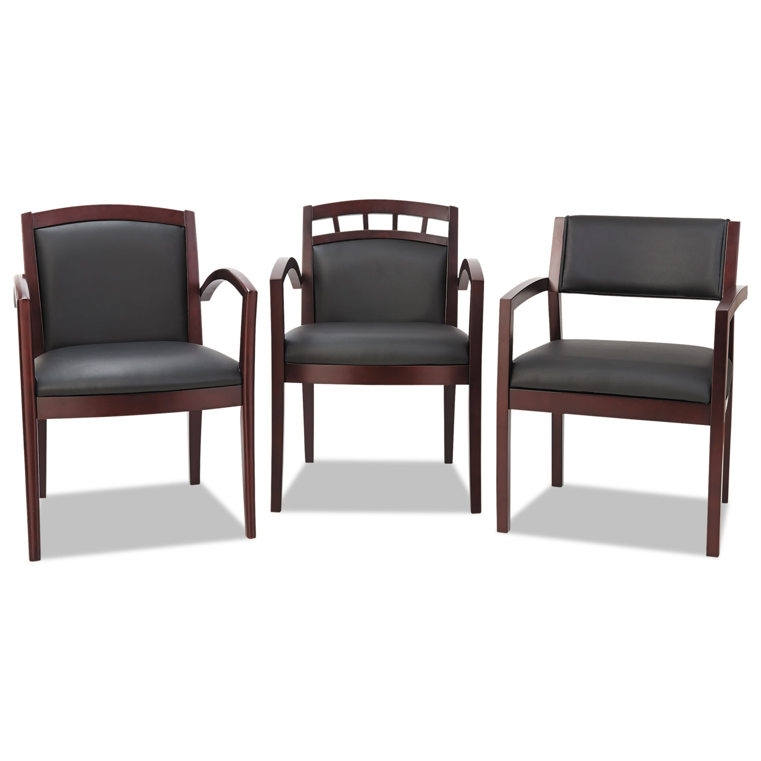 Alera Reception Lounge 500 Series Arch Back Solid Wood Chair, 22.88