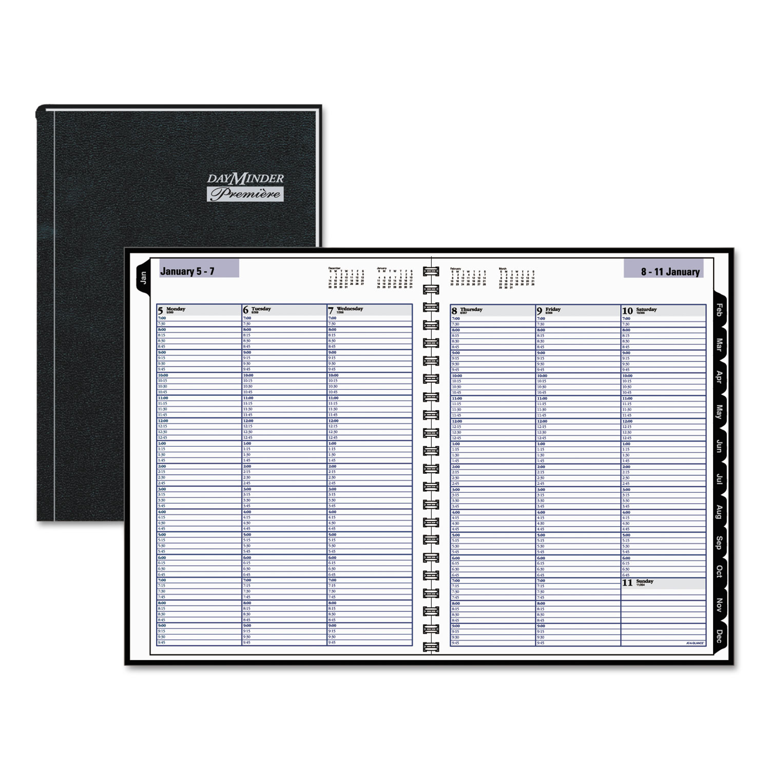 ATAGLANCE® DayMinder® Hardcover Weekly Appointment Book, 8 x 11