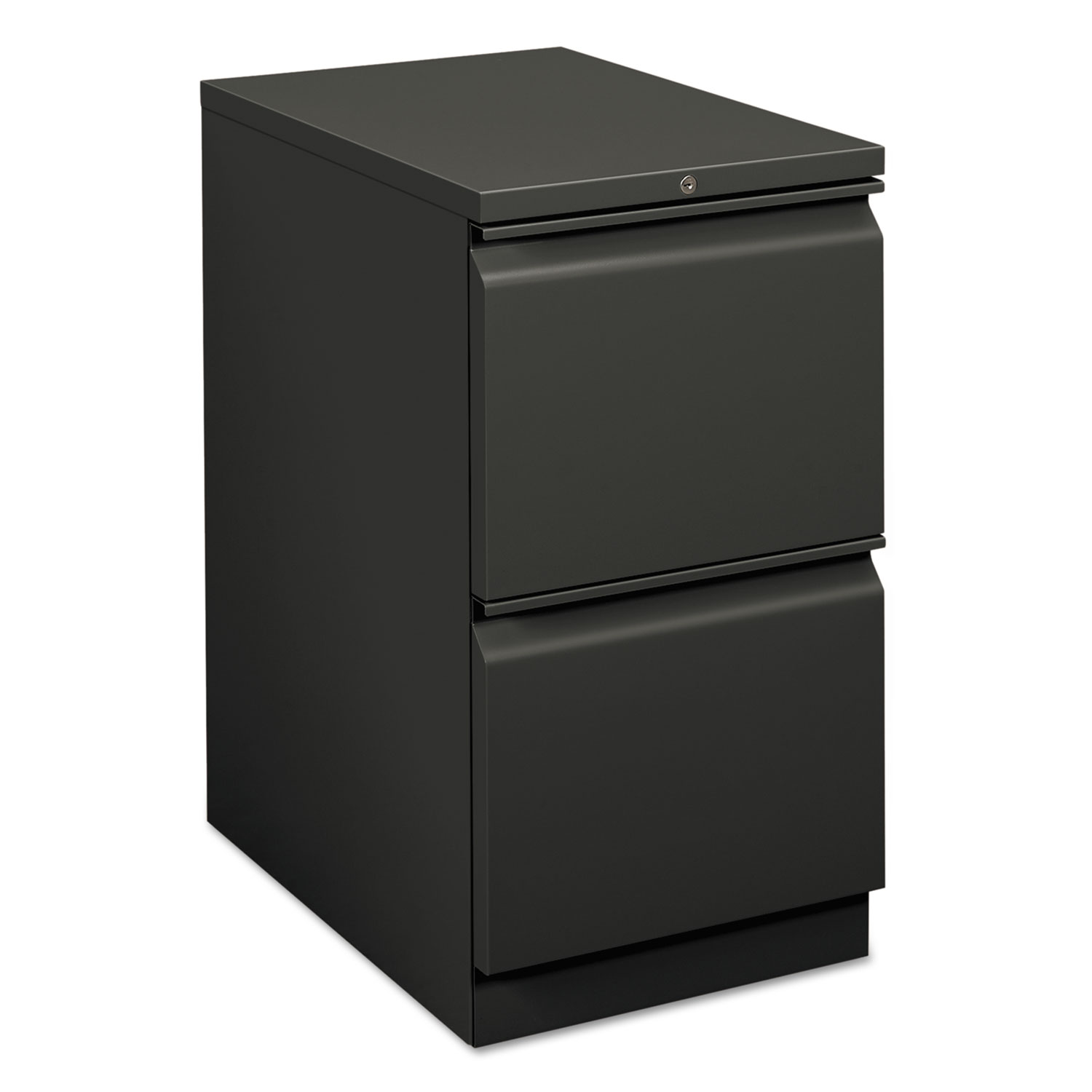 Efficiencies Mobile Pedestal File w/Two File Drawers, 22-7/8d, Charcoal