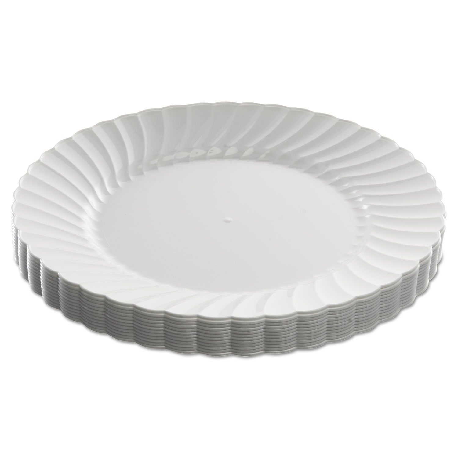  WNA WNA RSCW91512W Classicware Plastic Dinnerware, Plates, Plastic, White, 9in, 12/Bag, 15/Carton (WNARSCW91512W) 
