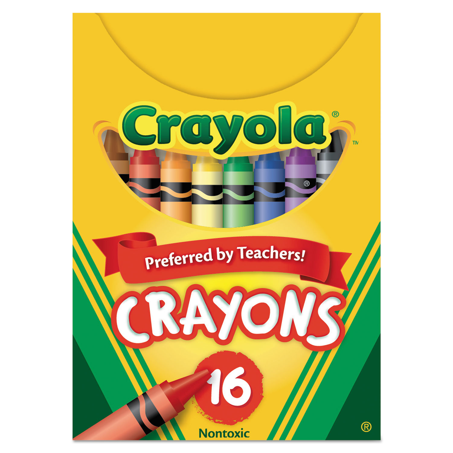  Crayola 520016 Classic Color Crayons, Tuck Box, 16 Colors (CYO520016) 
