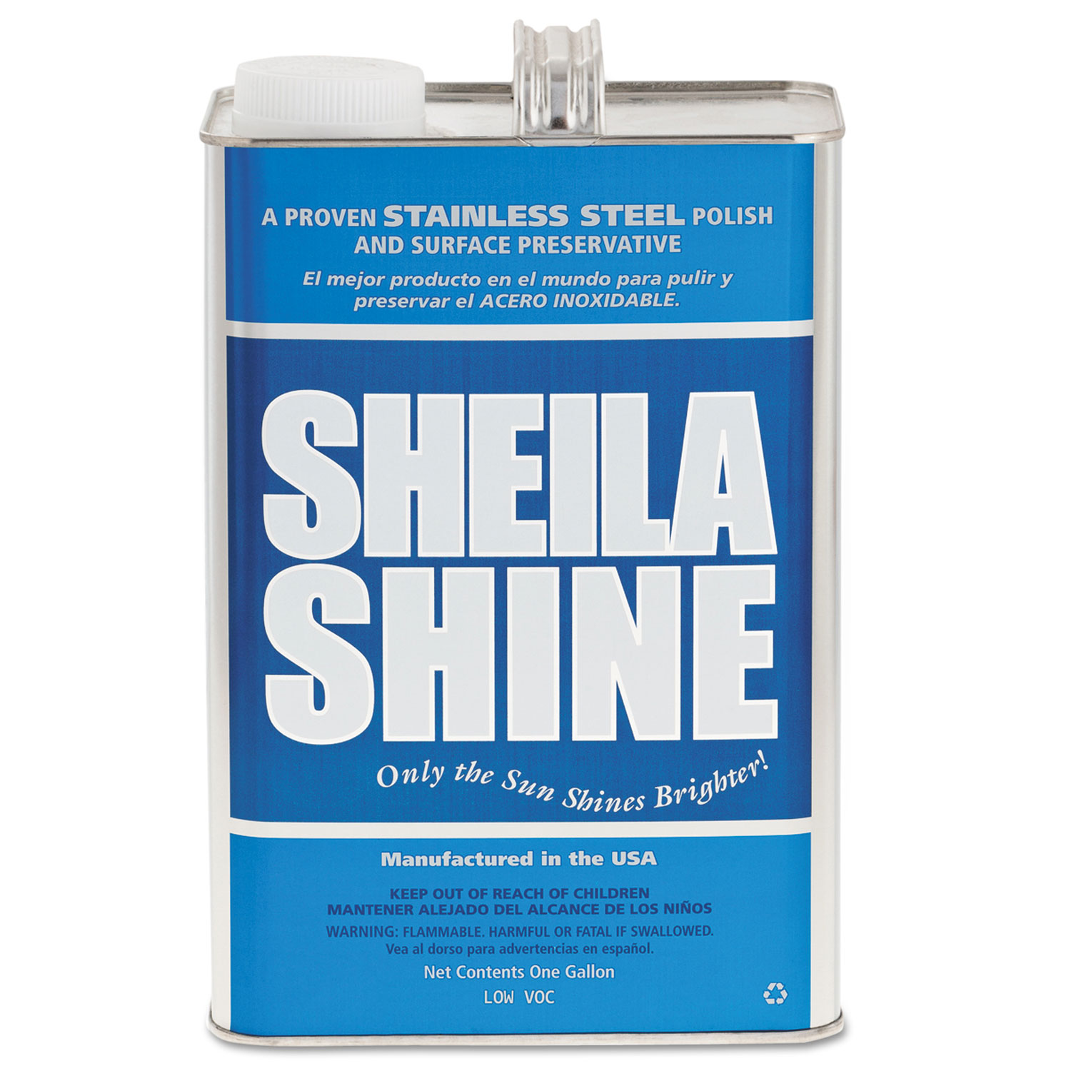 Sheila Shine SSCA128 Stainless Steel Cleaner & Polish, 1 gal Can, 4/Carton (SSISSCA128) 