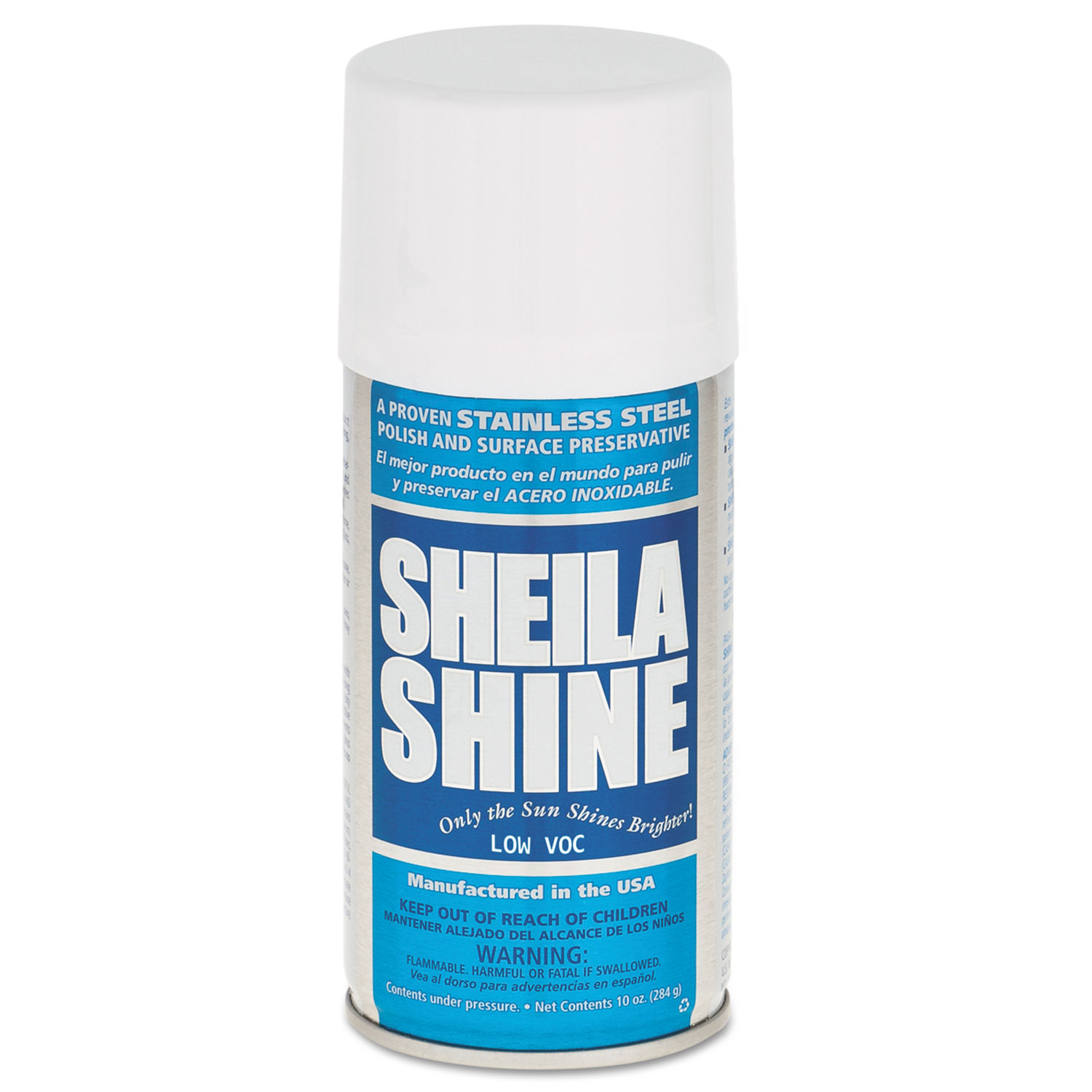  Sheila Shine SSCA10 Low Voc Stainless Steel Cleaner & Polish, 10 oz Can, 12/Carton (SSISSCA10) 
