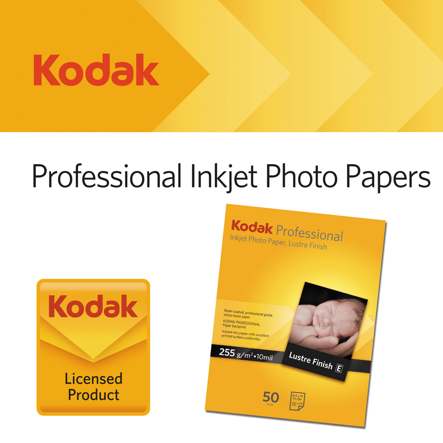 Professional Inkjet Photo Paper, Luster, 10.9 mil, 13 x 19, White, 20 Sheets/PK