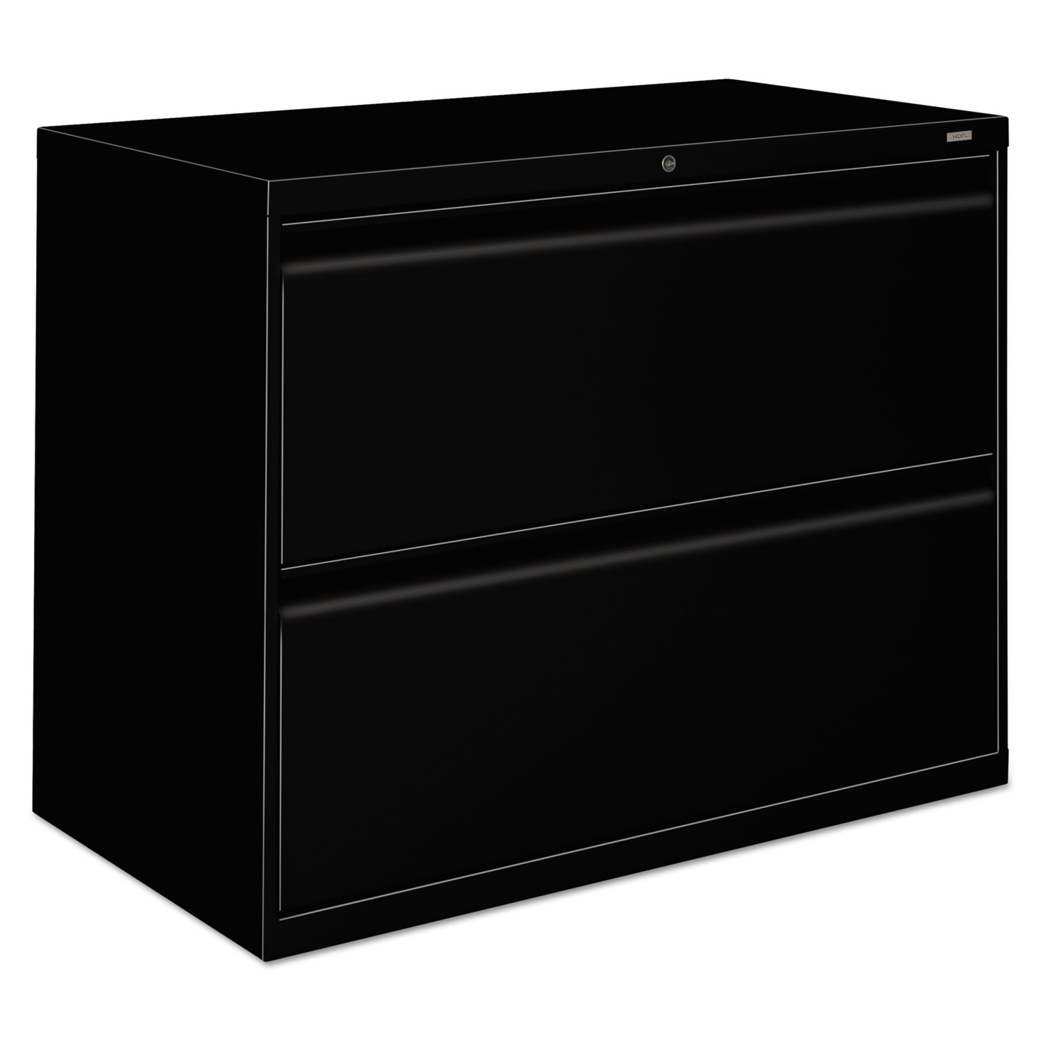 800 Series Two-Drawer Lateral File, 36w x 19-1/4d x 28-3/8h, Black