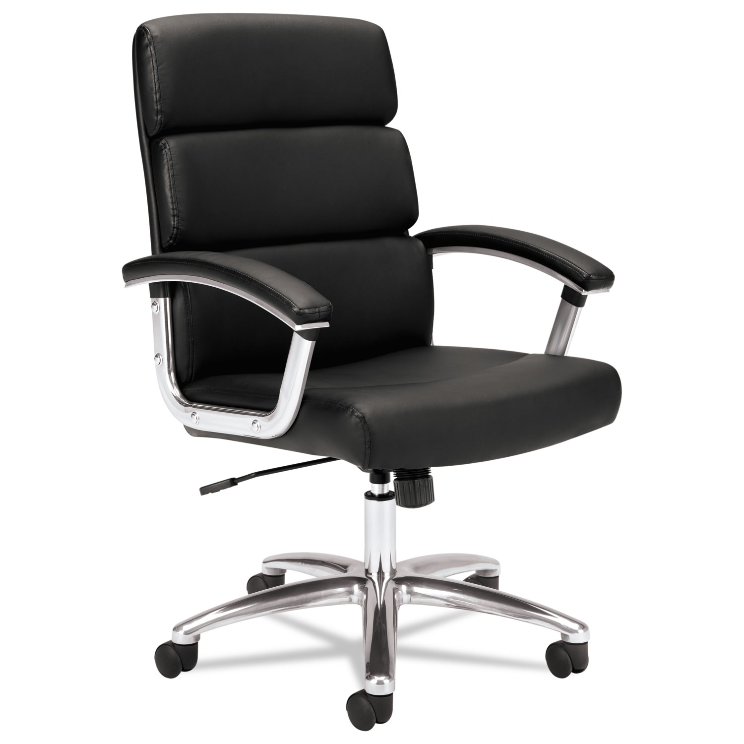  HON HVL103.SB11 Traction High-Back Executive Chair, Supports up to 250 lbs., Black Seat/Black Back, Polished Aluminum Base (BSXVL103SB11) 