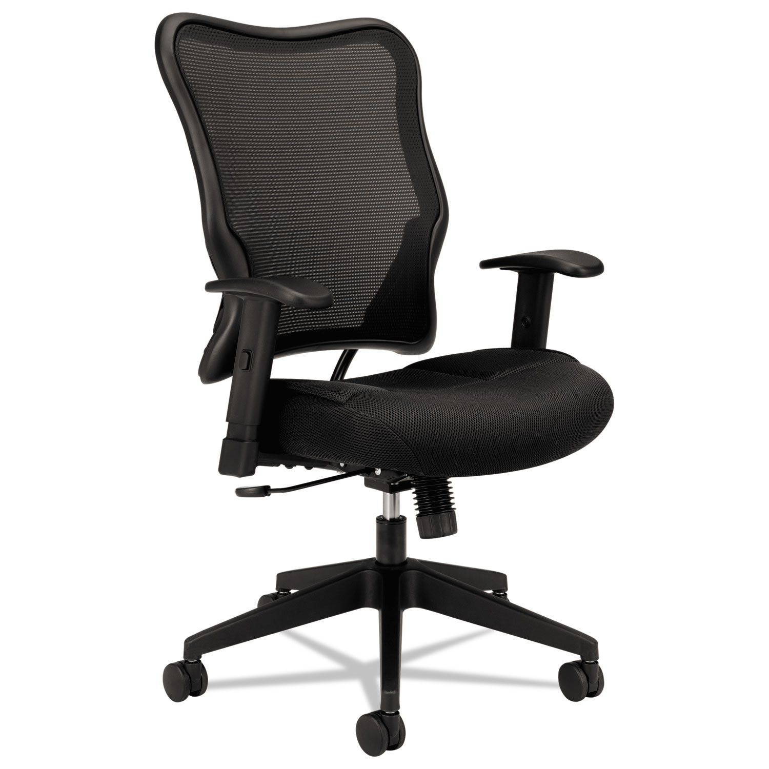  HON HVL702.MM10 VL702 Mesh High-Back Task Chair, Supports up to 250 lbs., Black Seat/Black Back, Black Base (BSXVL702MM10) 