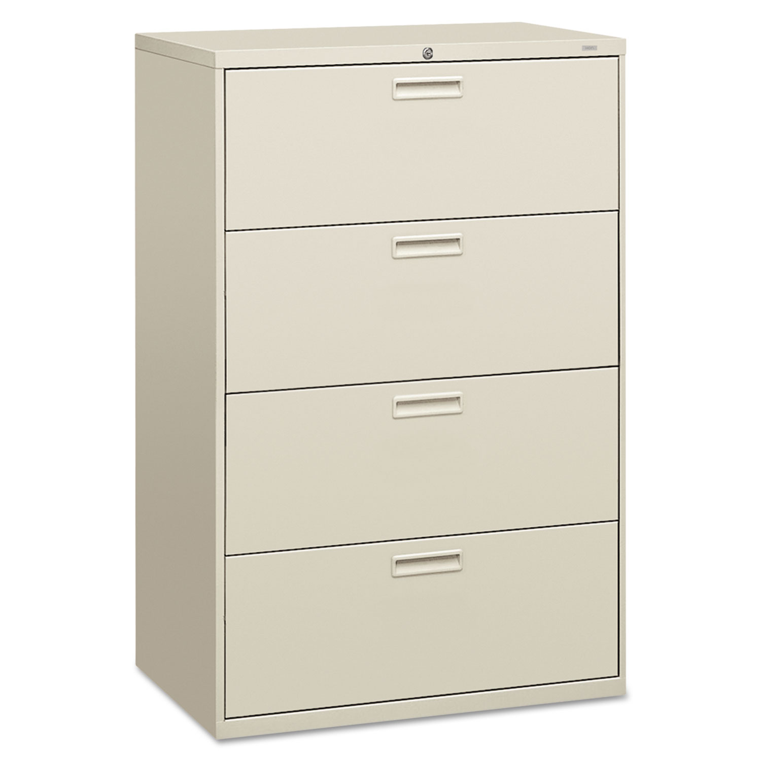 500 Series Four-Drawer Lateral File, 36w x 18d x 52-1/2h, Light Gray