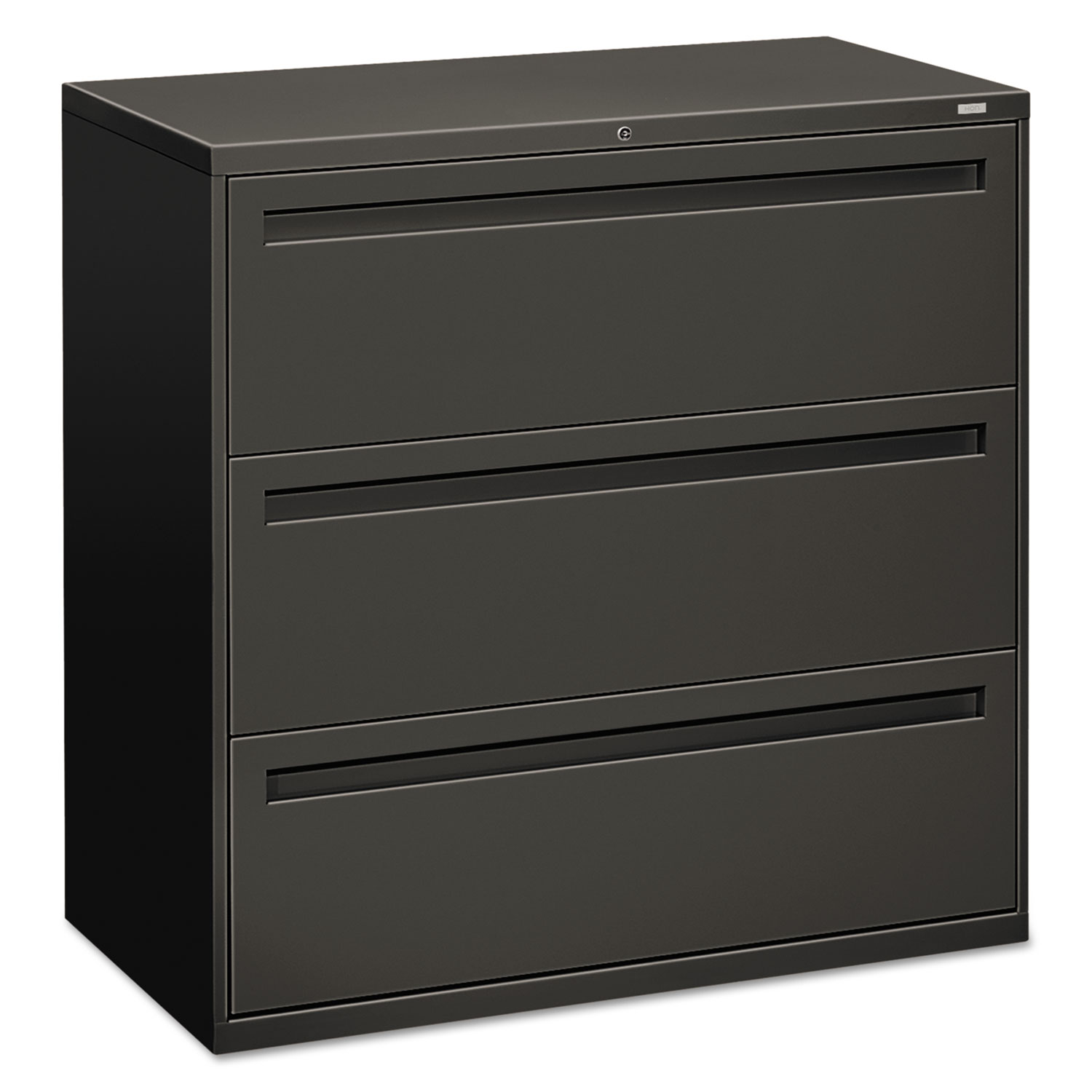 700 Series Three-Drawer Lateral File, 42w x 19-1/4d, Charcoal