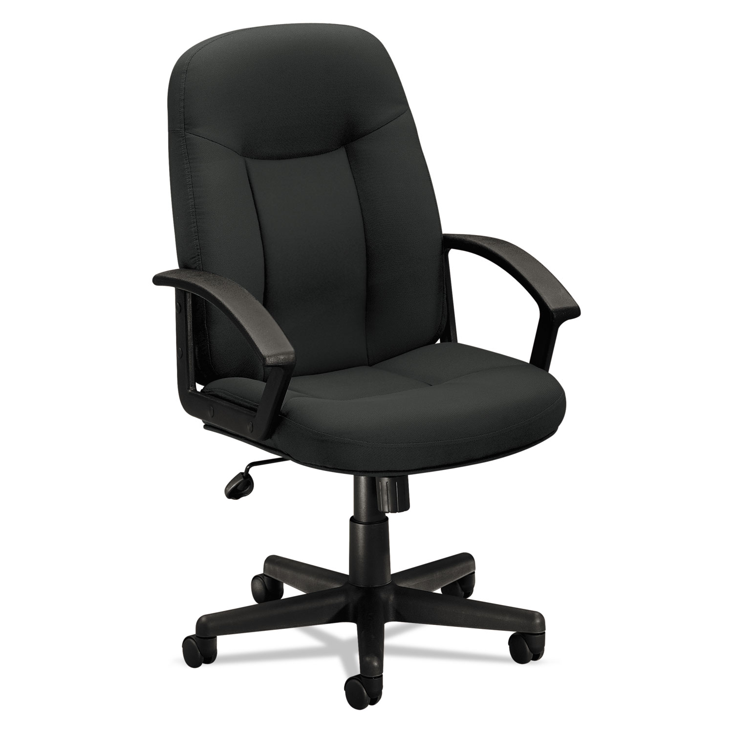 VL601 Series Executive High-Back Swivel/Tilt Chair, Charcoal Fabric/Black Frame