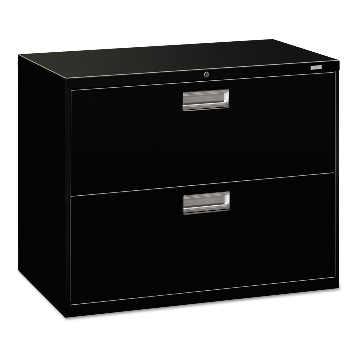 600 Series Two-Drawer Lateral File, 36w x 19-1/4d, Black
