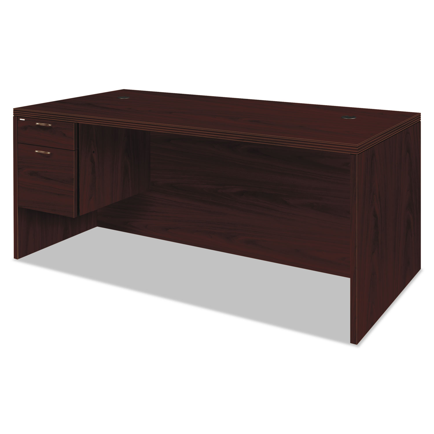 Valido 11500 Series Left Pedestal Desk, 72w x 36d x 29 1/2h, Mahogany