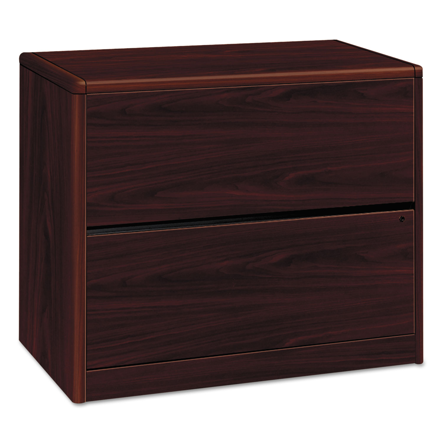 10700 Series Two Drawer Lateral File, 36w x 20d x 29 1/2h, Mahogany