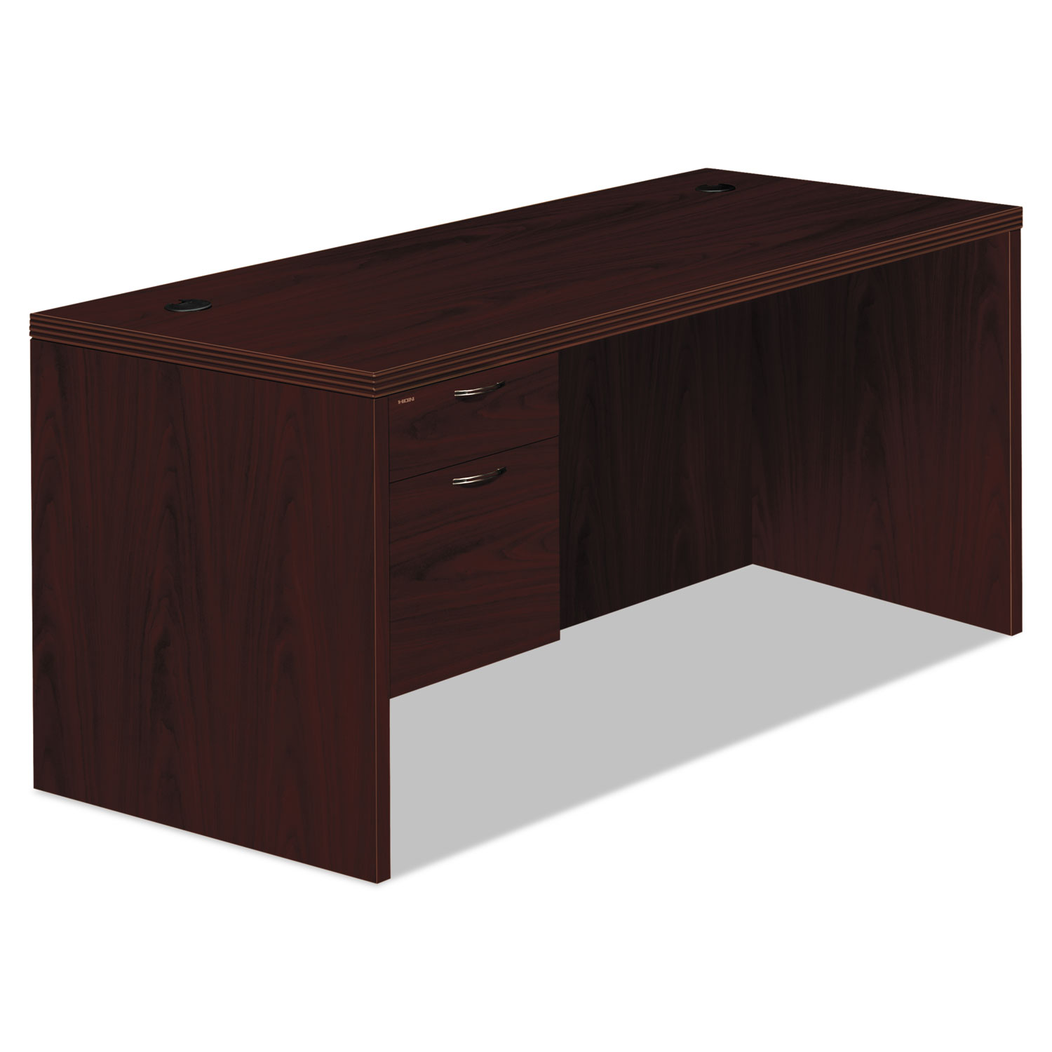 Valido 11500 Series Left Pedestal Desk, 66w x 30d x 29 1/2h, Mahogany