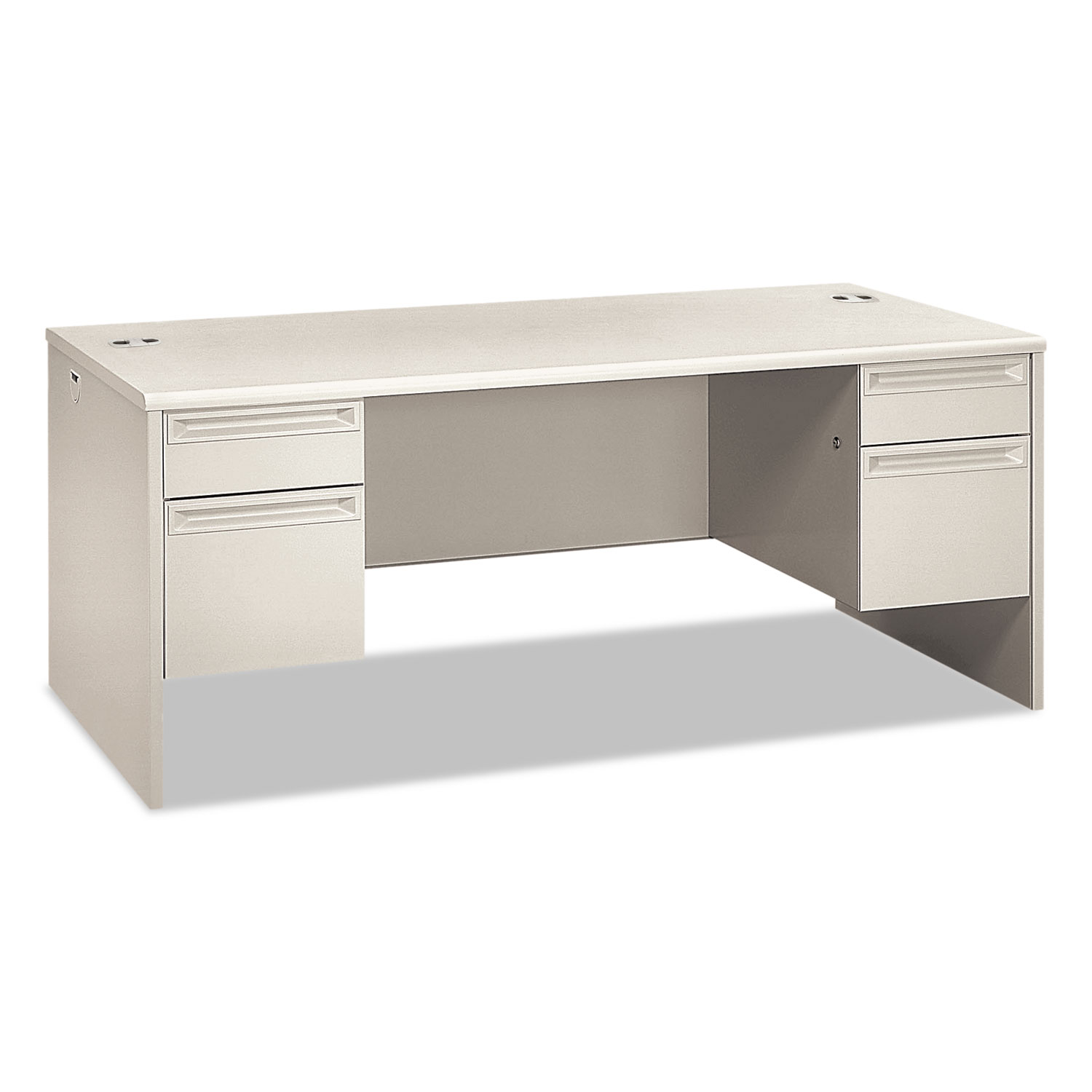 38000 Series Double Pedestal Desk, 72w x 36d x 29-1/2h, Light Gray