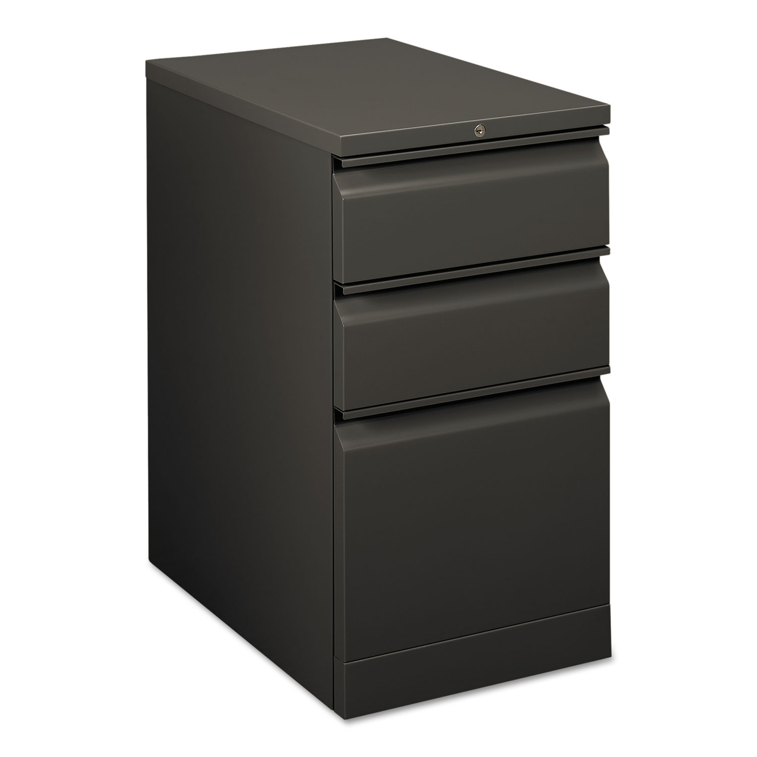 Flagship Mobile Box/Box/File Pedestal, Full Radius Pull, 22-7/8d, Charcoal