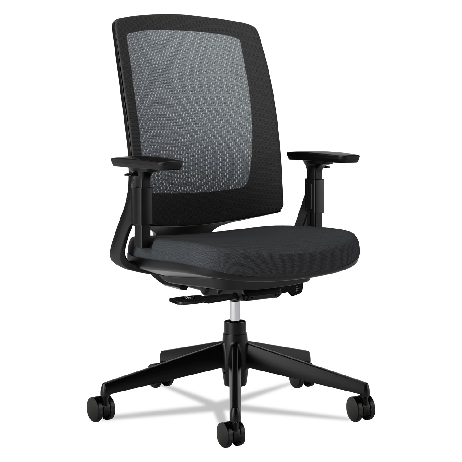 HON H2281.VA10.T Lota Series Mesh Mid-Back Work Chair, Supports up to 250 lbs., Black Seat/Black Back, Black Base (HON2281VA10T) 