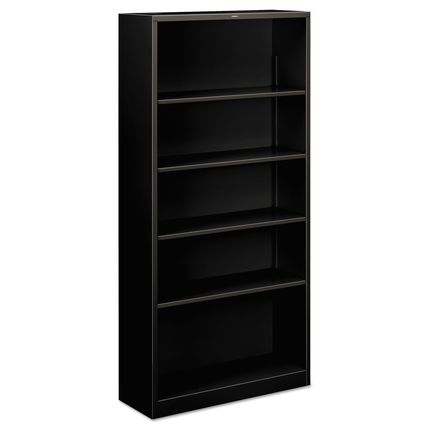  HON HS72ABC.P Metal Bookcase, Five-Shelf, 34-1/2w x 12-5/8w x 71h, Black (HONS72ABCP) 