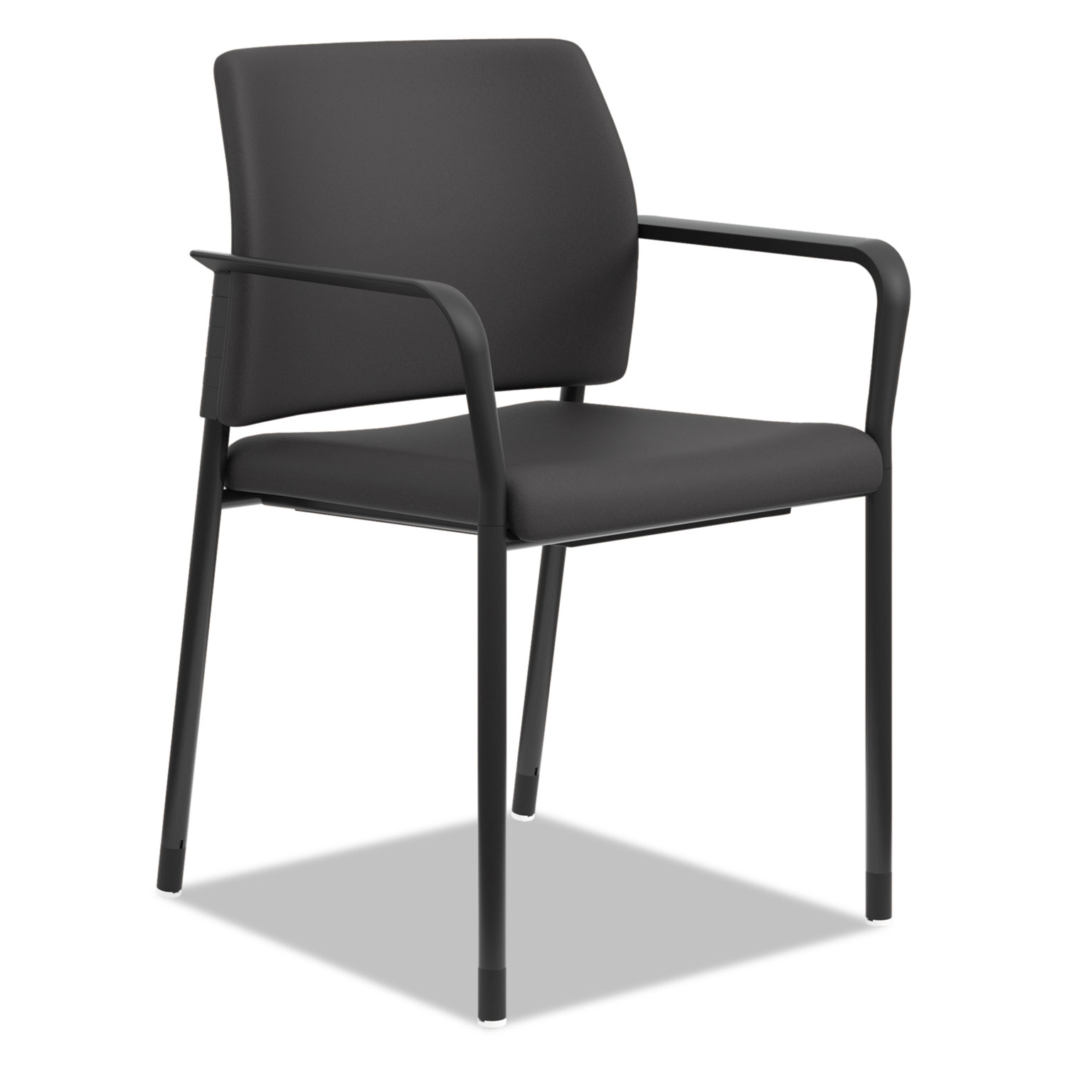 Accommodate™ Series Guest Chair with Fixed Arms, Black Fabric