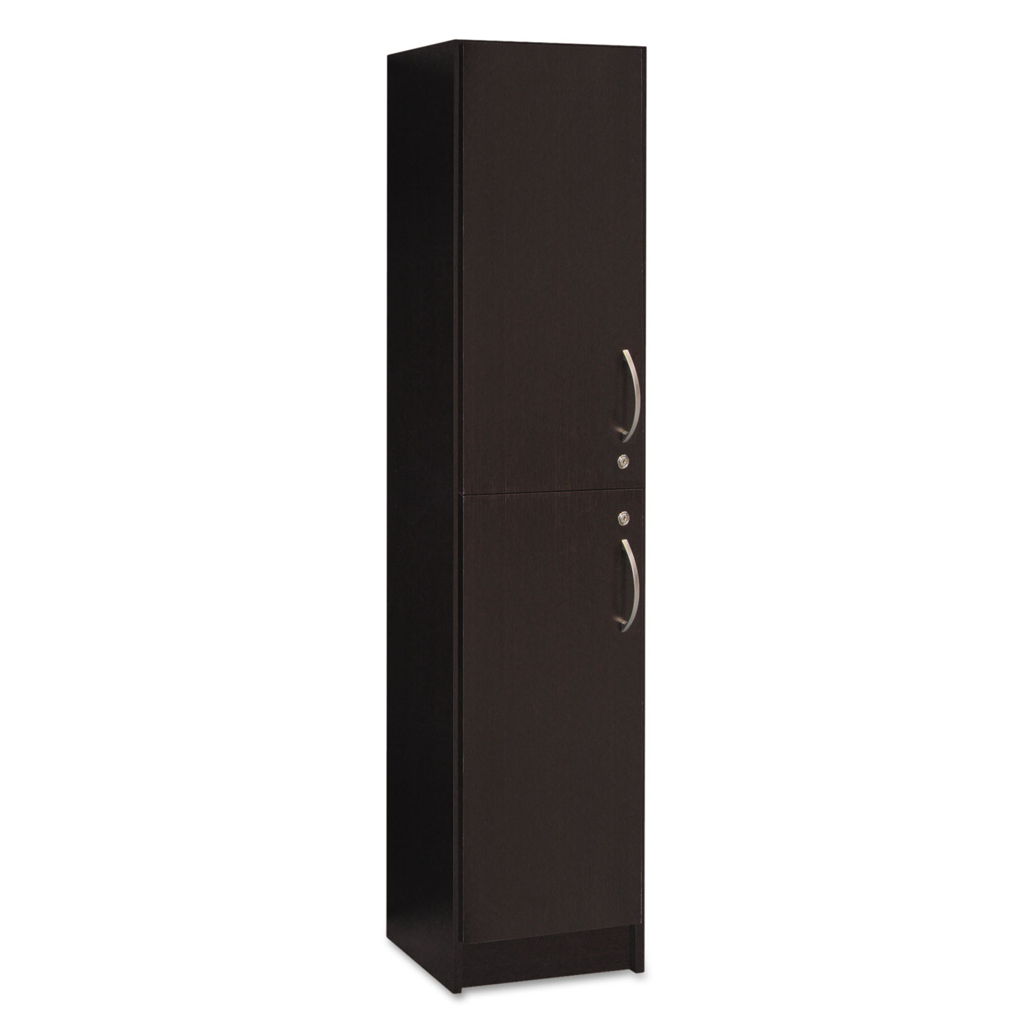 Base Cabinet, Two Door Pantry, 14 3/4 x 19 5/8 x 76 1/4, Espresso/White